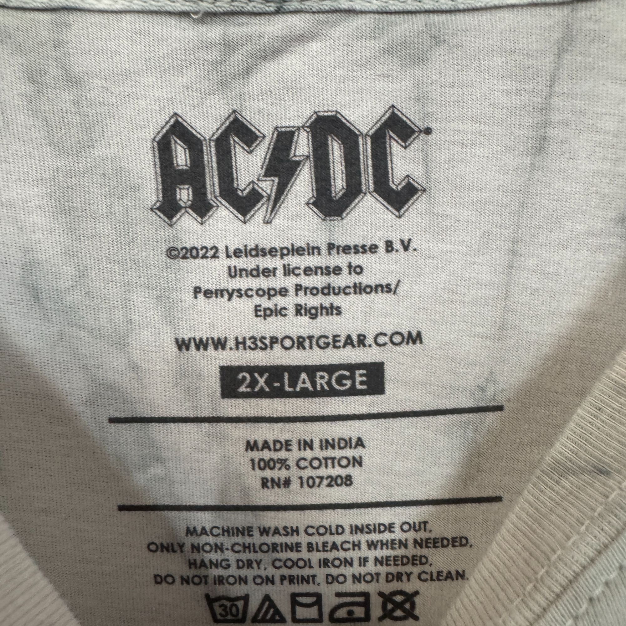 AC/DC AC/DC Bedazzled Spell Out Logo Hard Rock Band Tie Dye 2XL Size US XXL / EU 58 / 5 - 4 Thumbnail