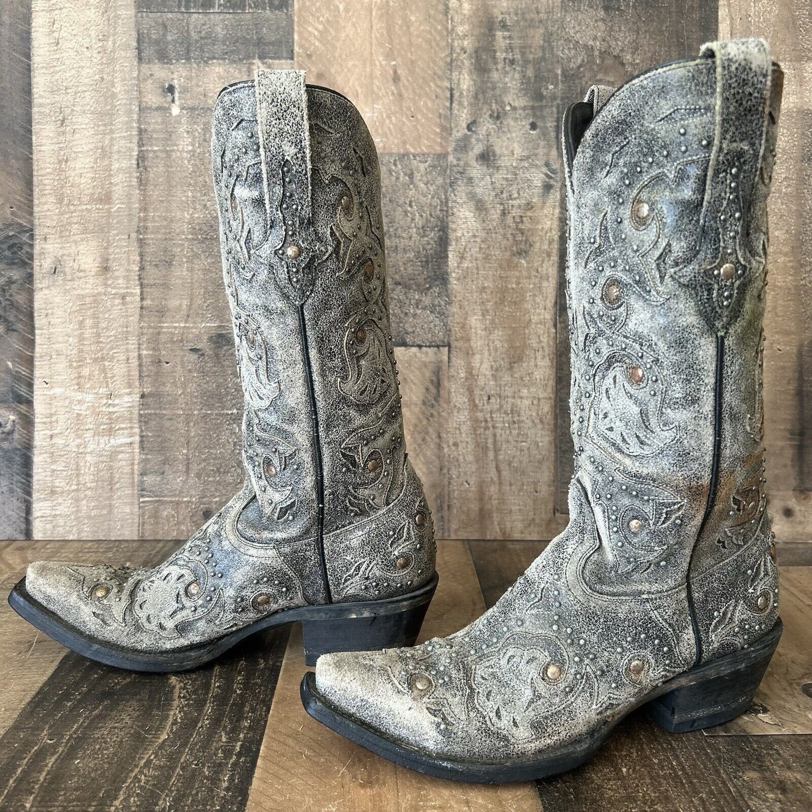 Lucchese Lucchese M5730 Snip Toe Studded Cowboy Boots Womens 6.5 B Size US 6.5 / IT 36.5 - 11 Thumbnail