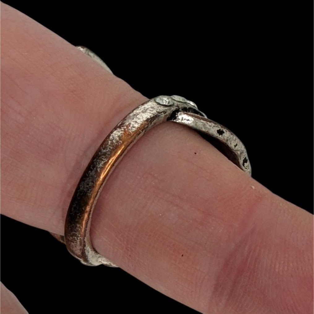 Other Fairycore Elvish Fantasy Antiqued Silver Tone Leaf Ring With Size ONE SIZE - 2 Thumbnail