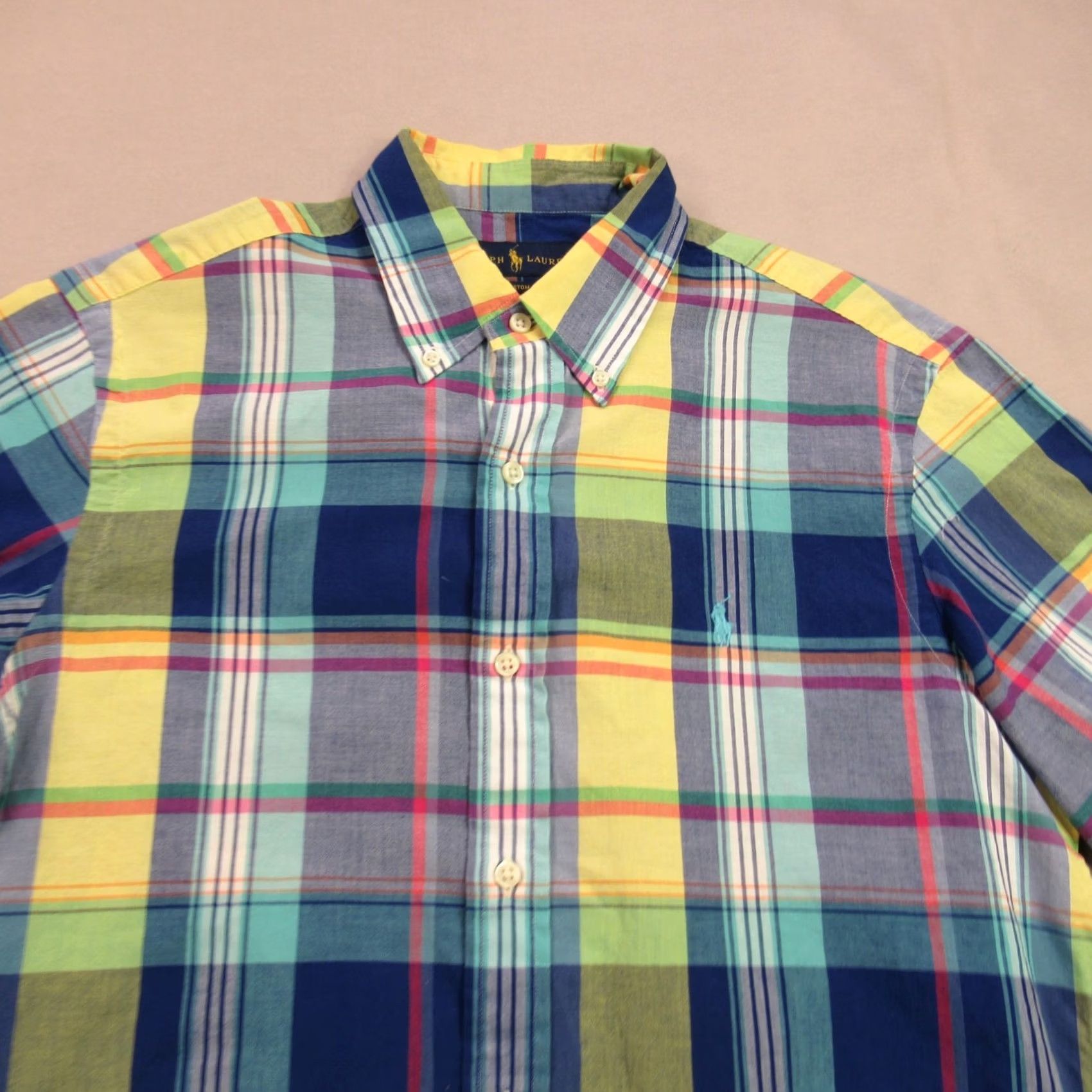 Polo Ralph Lauren Ralph Lauren Shirt Mens Medium Casual Plaid Button Front Short Sleeve Custom Fit Size US M / EU 48-50 / 2 - 3 Thumbnail