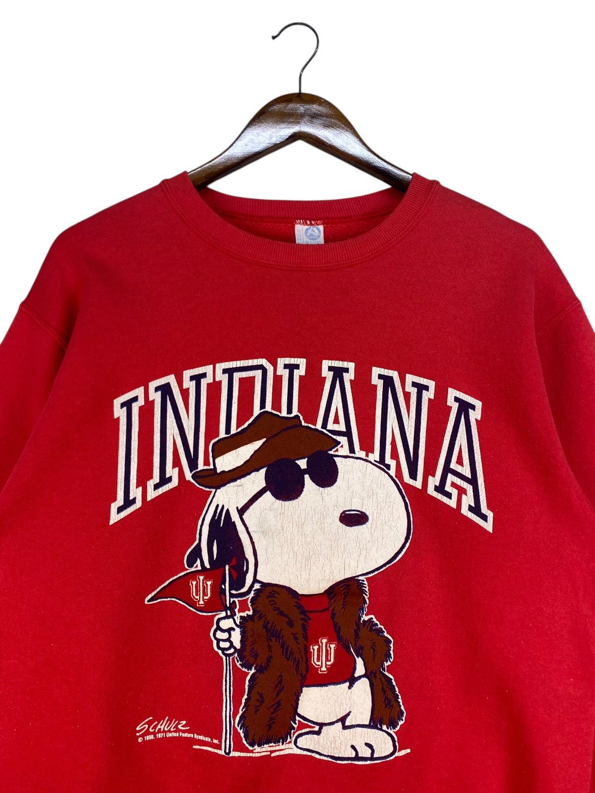 Vintage Vintage 80s Schulz Indiana University Sweatshirt Size US L / EU 52-54 / 3 - 2 Thumbnail