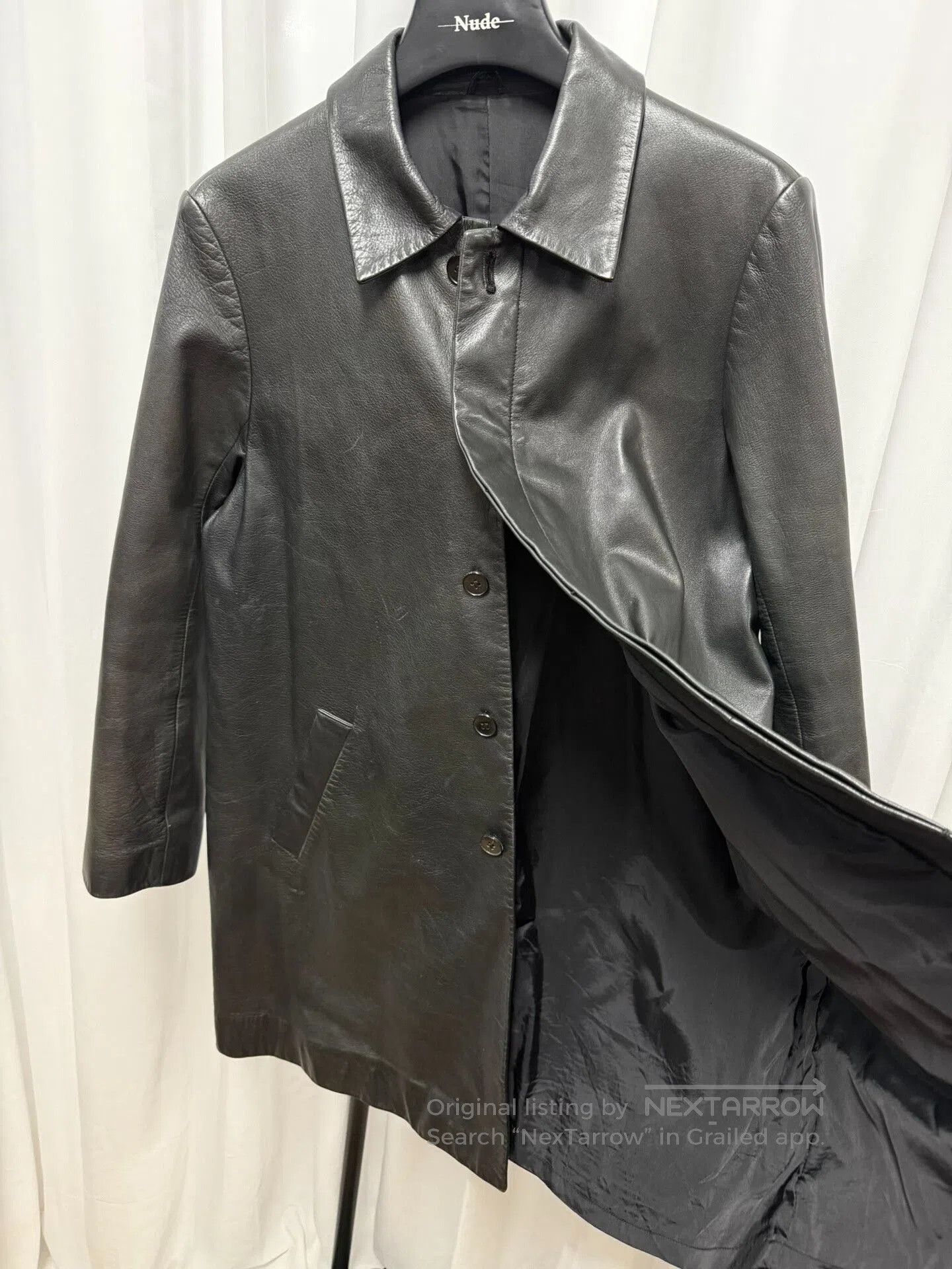 Yohji Yamamoto yohji yamamoto y's leather coat in black. Size US L / EU 52-54 / 3 - 5 Thumbnail