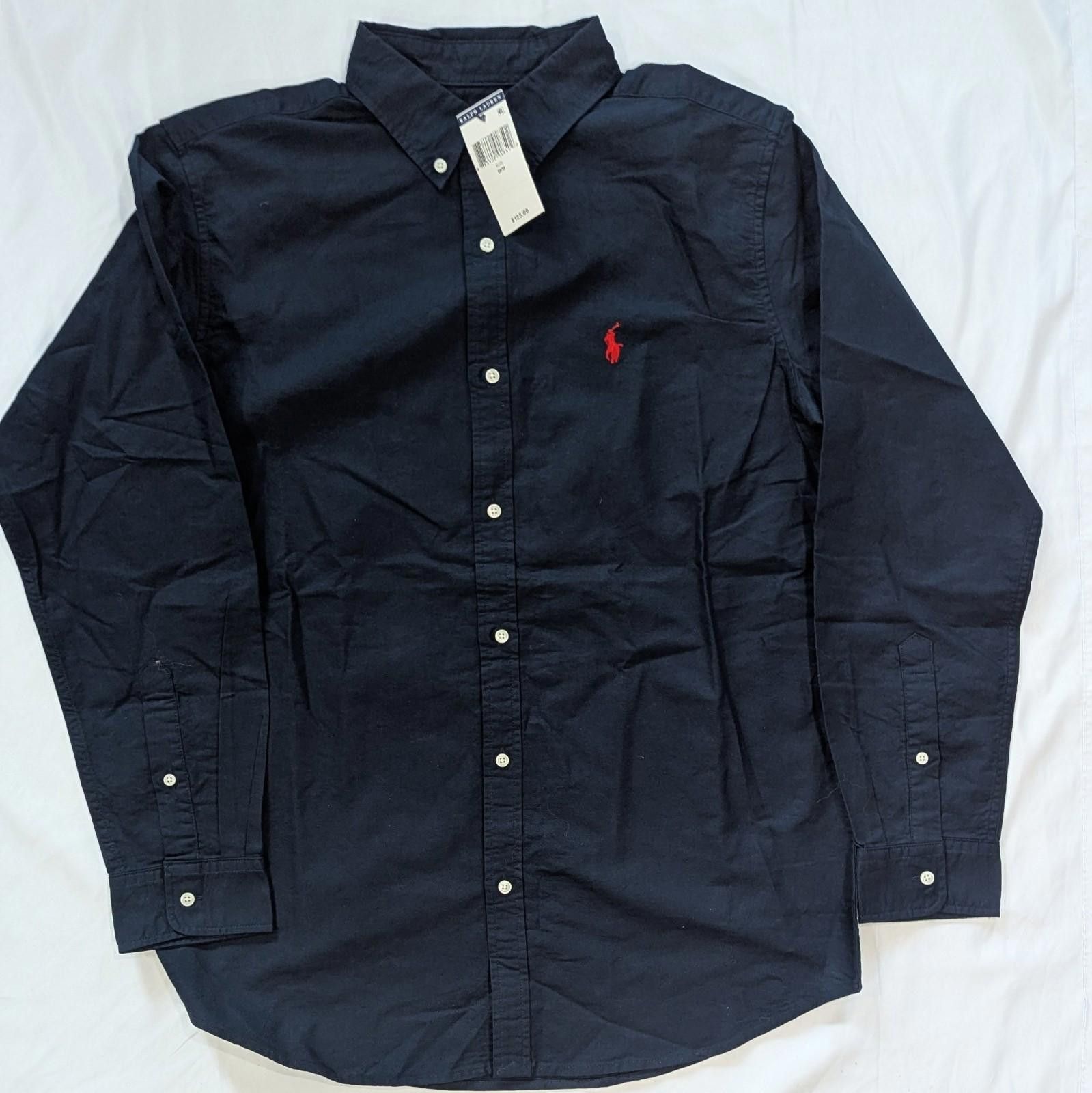 Polo Ralph Lauren Unisex Ralph Lauren Classic Oxford Shirt Navy Blue Medium Size US M / EU 48-50 / 2 - 2 Thumbnail