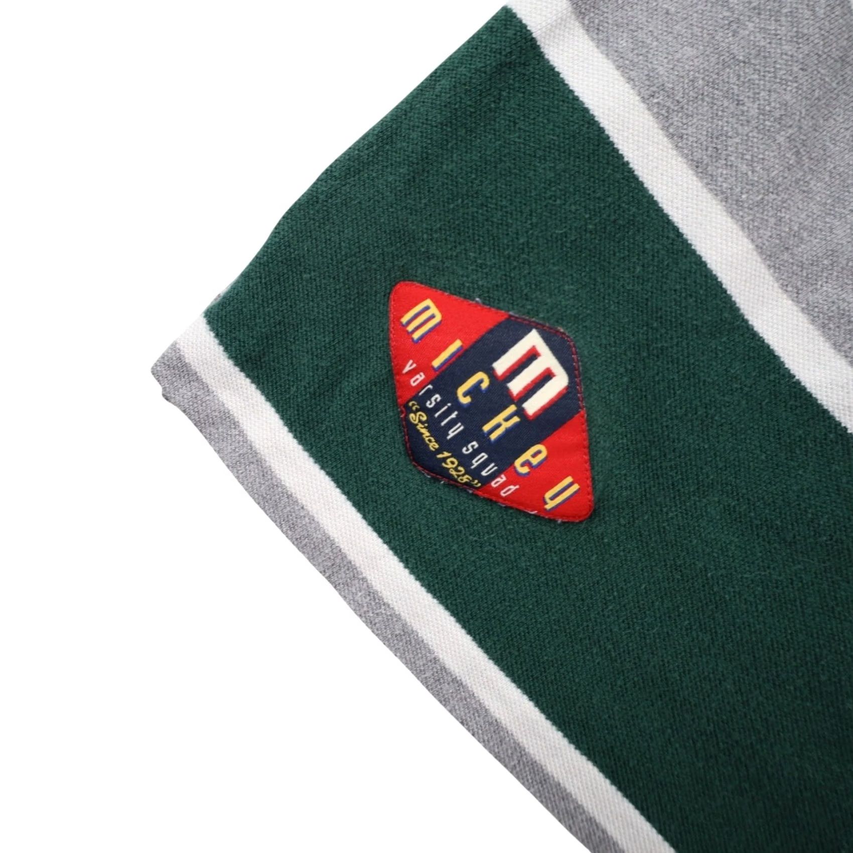 Disney VINTAGE Disney Mickey Varsity Squad Striped Polo Shirt XL Mens Green Gray Size US XL / EU 56 / 4 - 4 Thumbnail