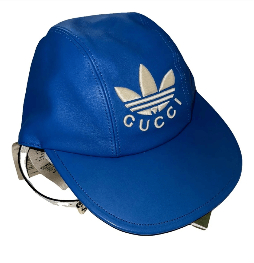 Adidas × Gucci Gucci x Adidas 2023 Jockey Lamb Leather Hat w/ Tags Size ONE SIZE - 1 Thumbnail