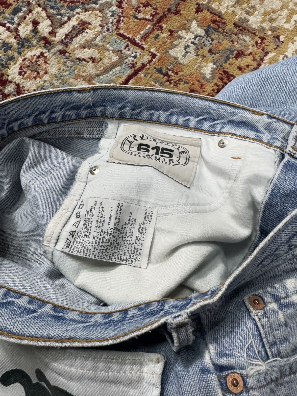 Levi's × Levi's Vintage Clothing × Vintage PERFECT Baby Blue Washed Levi's 615 Denim Light Jeans Size US 32 / EU 48 - 5 Thumbnail