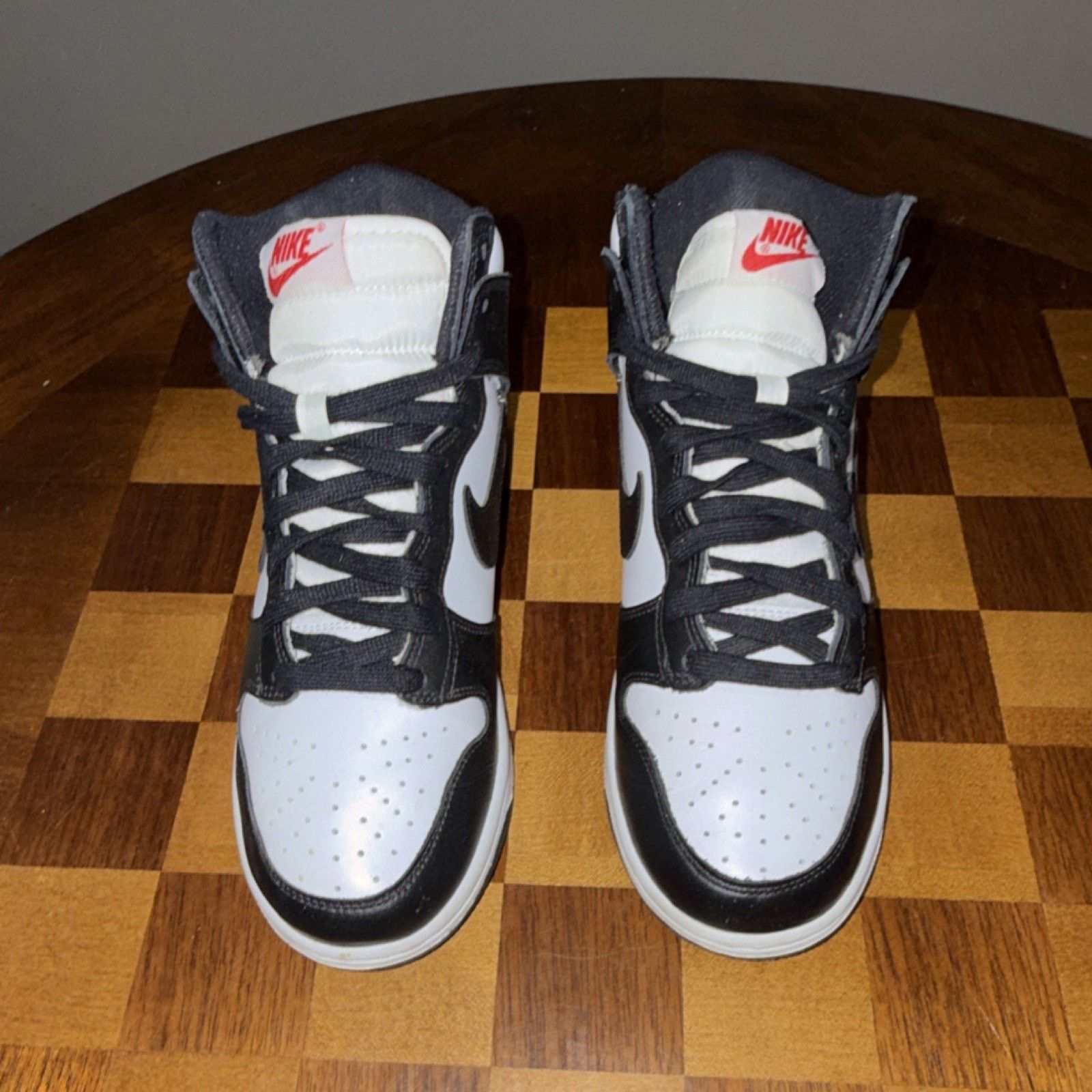 Nike Nike Dunk High Black White Men's PANDA Leather 2022 High Top Size US 8 / EU 41 - 2 Thumbnail