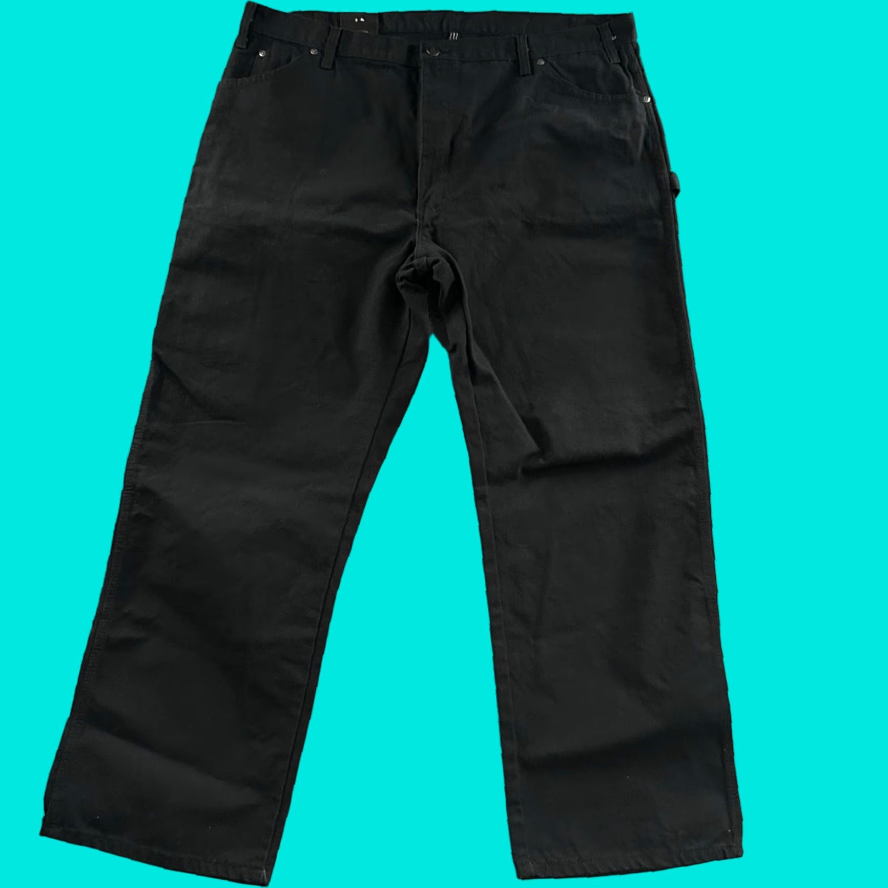 Dickies Dickies Jeans Mens Black 42x30 Carpenter Relaxed Fit Canvas Cotton Workwear Straight Pockets Size US 42 / EU 58 - 1 Thumbnail