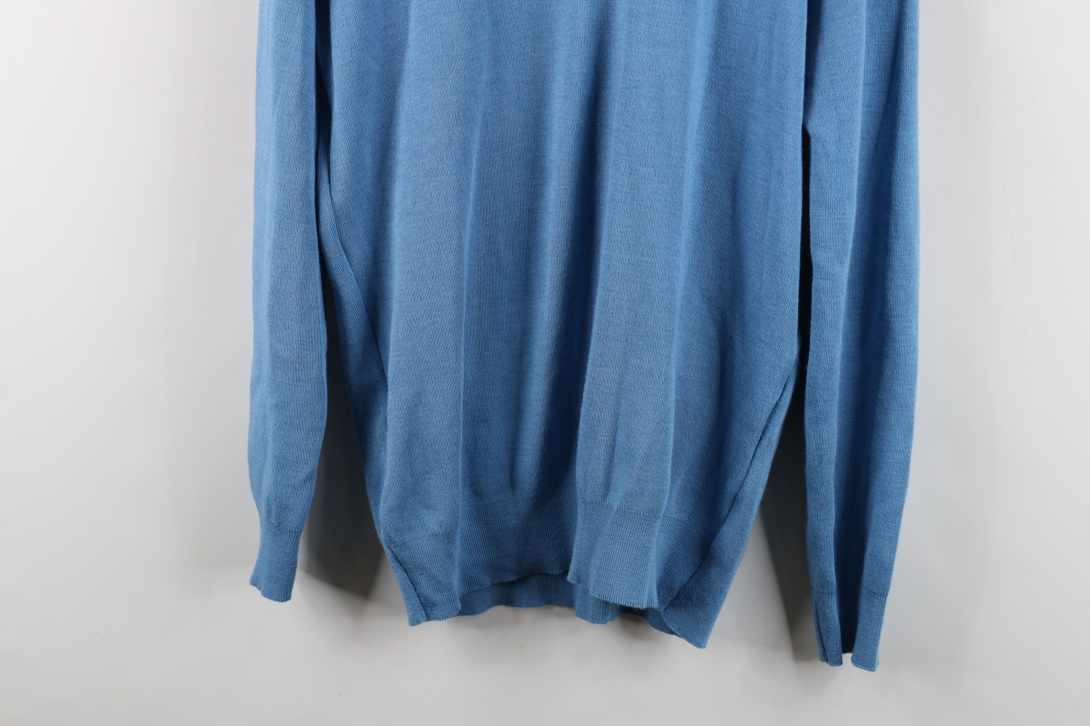 Vintage Vintage 70s Streetwear Long Sleeve Turtleneck Sweater Blue Size US XL / EU 56 / 4 - 3 Thumbnail