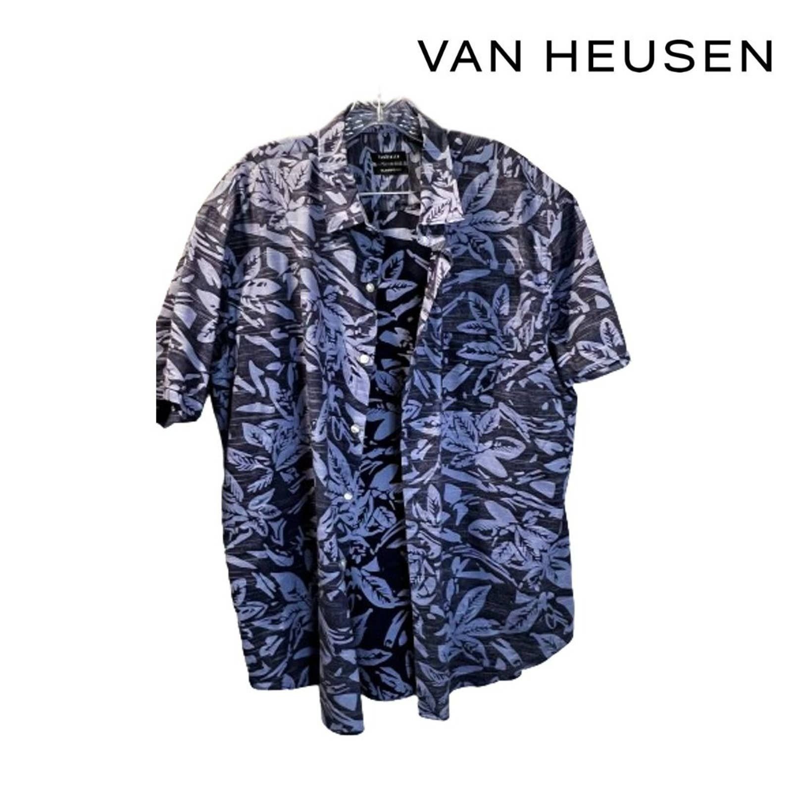 Van Heusen Van Heusen Mens 100% Cotton Classic Fit Short Sleeve Button ...