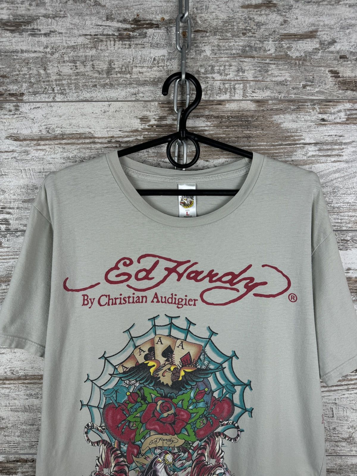 Christian Audigier Mens Vintage Ed Hardy by Christian Audigier T-shirt tee rare Size US L / EU 52-54 / 3 - 3 Thumbnail
