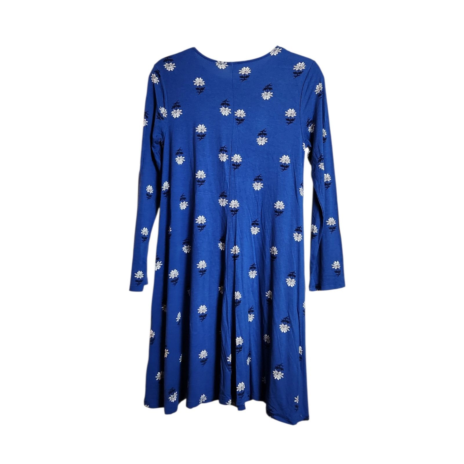 Old Navy Old Navy Blue Floral Long Sleeve Dress - Size Medium Size M / US 6-8 / IT 42-44 - 2 Thumbnail