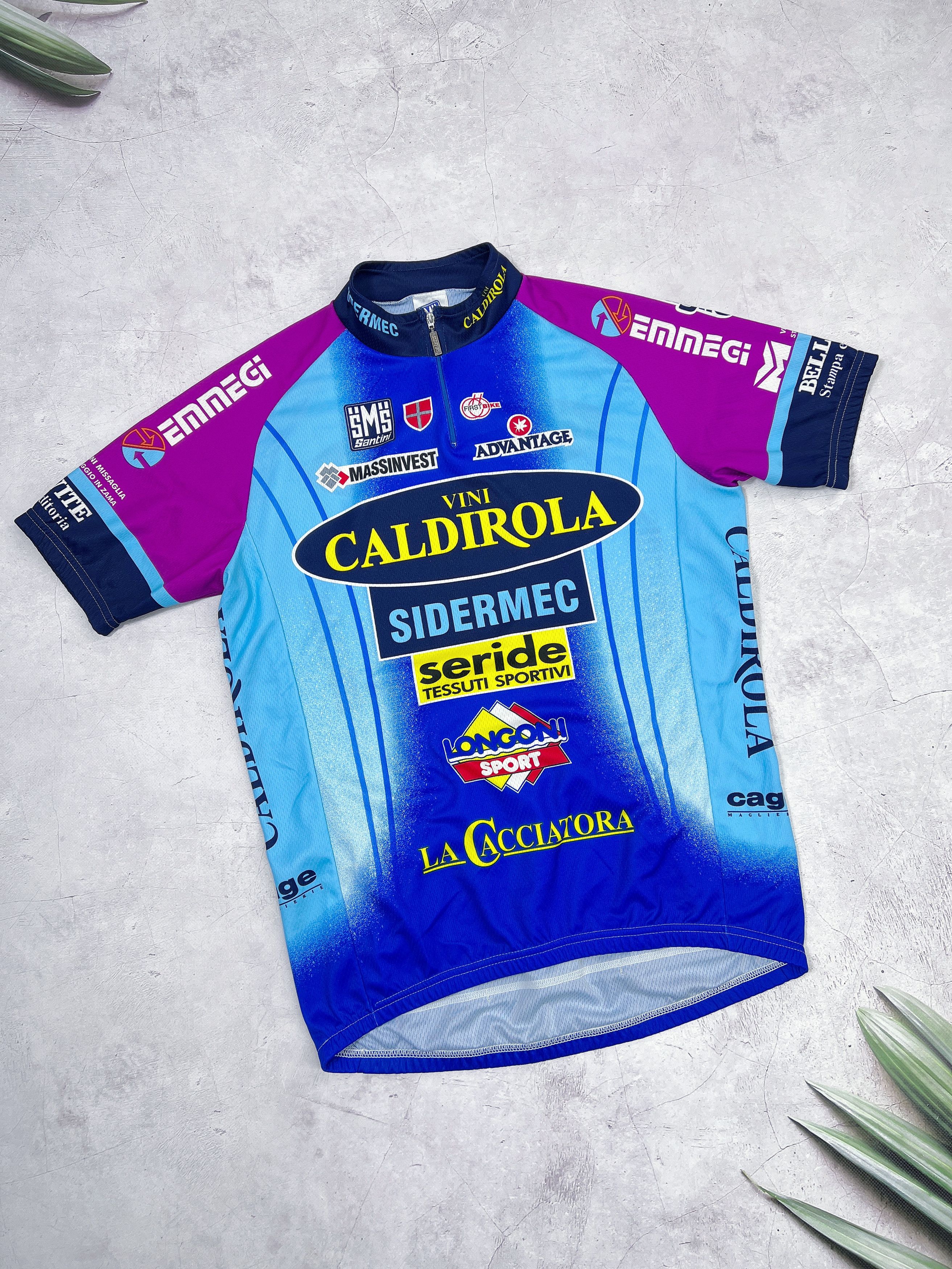 Sports Specialties × Vintage Vintage Santini Vini Caldirola Cycling Jersey Sidermec Size US L / EU 52-54 / 3 - 1 Thumbnail