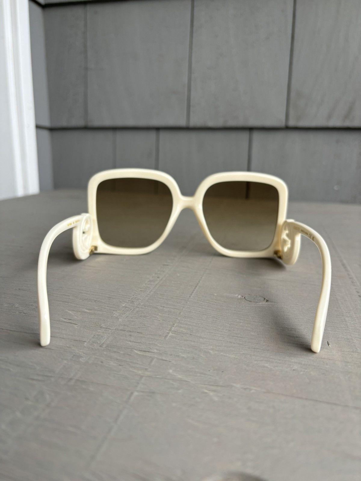 Designer × Gucci Gucci Sunglasses Oversized Offwhite GG1326S Huge Case Y2K Size ONE SIZE - 12 Thumbnail