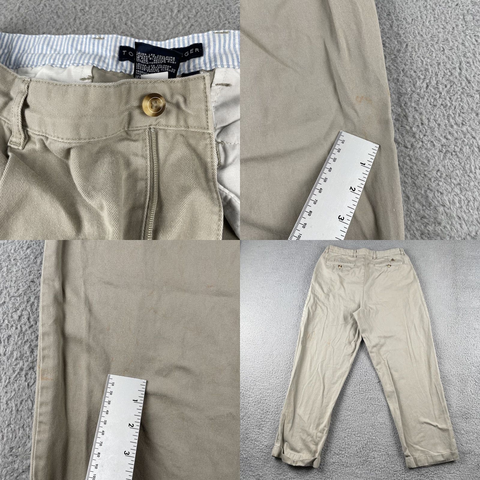 Tommy Hilfiger Vtg Tommy Hilfiger Chino Pants Mens 30x28 Beige Cotton Regular Inseam 28 Athletic Casual Retro Preppy Size US 30 / EU 46 - 8 Thumbnail