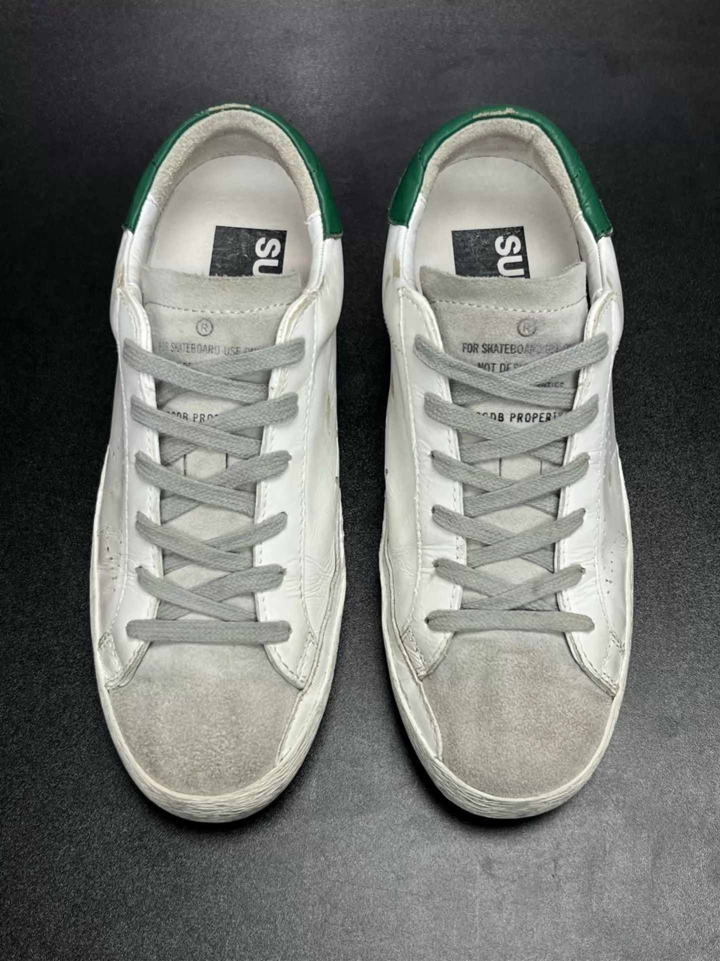 Golden Goose Golden Goose GGDB White Green Low-Top 36EU 1x Distressed Size US 5.5 / IT 35.5 - 3 Thumbnail