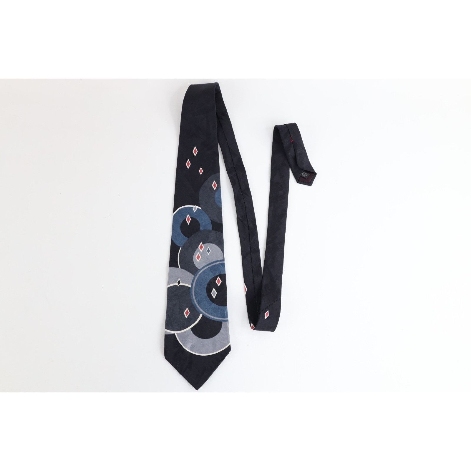 Vintage Vintage 90s Streetwear Geometric Diamond Silk Neck Tie Size ONE SIZE - 2 Thumbnail