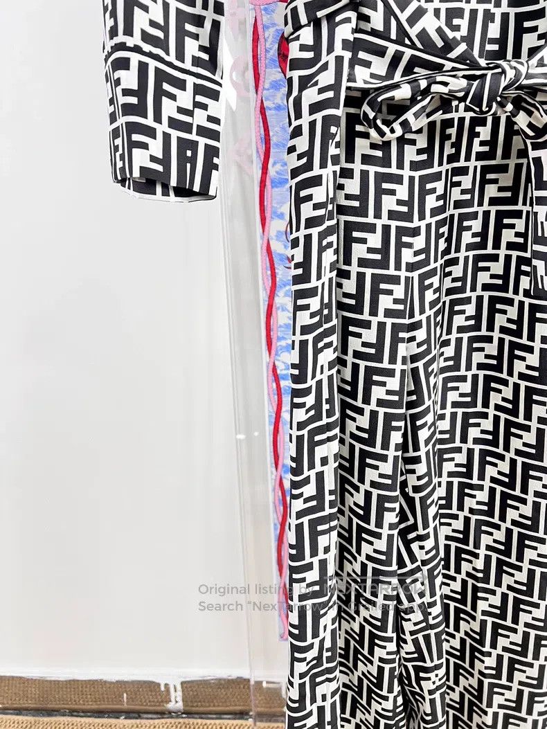 Fendi Fendi Black and white all-over print floral dress Size XXS / US 00 / IT 34 - 4 Thumbnail