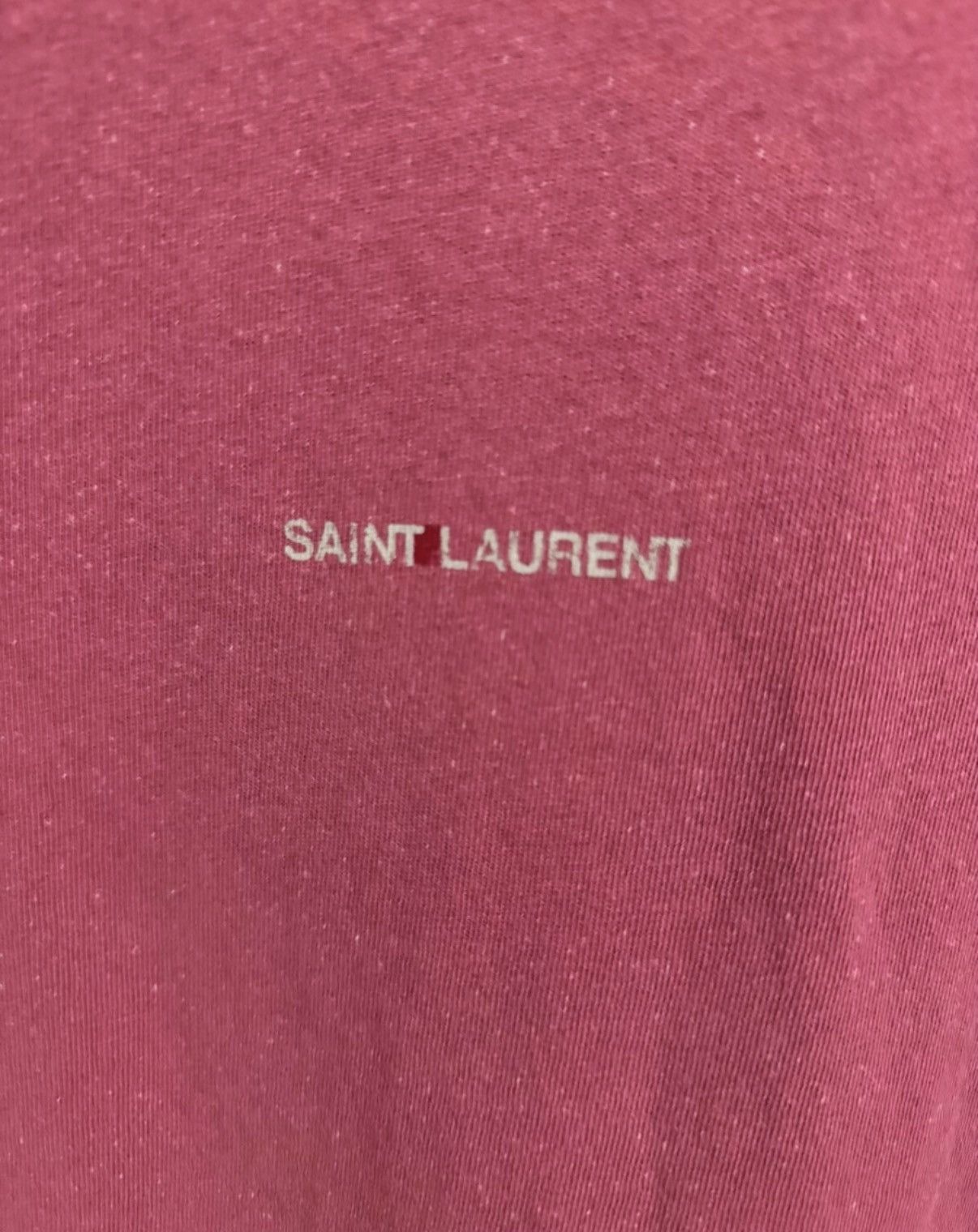 Saint Laurent Paris SLP 18SS Pink Graphic Distressed Slogan Short Sleeve T-Shirt Size US S / EU 44-46 / 1 - 3 Thumbnail