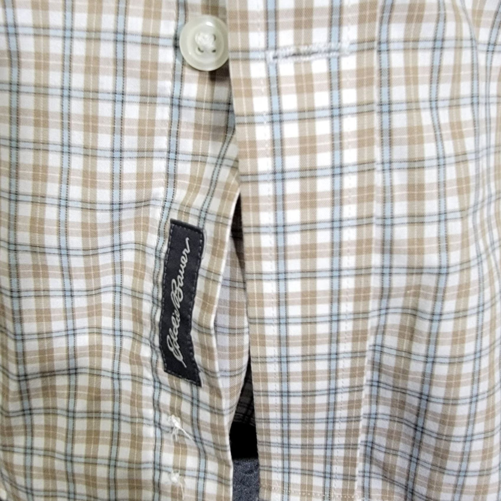 Eddie Bauer Eddie Bauer Wrinkle Free Relaxed Fit Button Down Shirt Plaid Men’s LT Shirt Mens LT Beige Cotton Button-Up Collared Long Sleeve 52 in Big & Tall Men Size US L / EU 52-54 / 3 - 3 Thumbnail