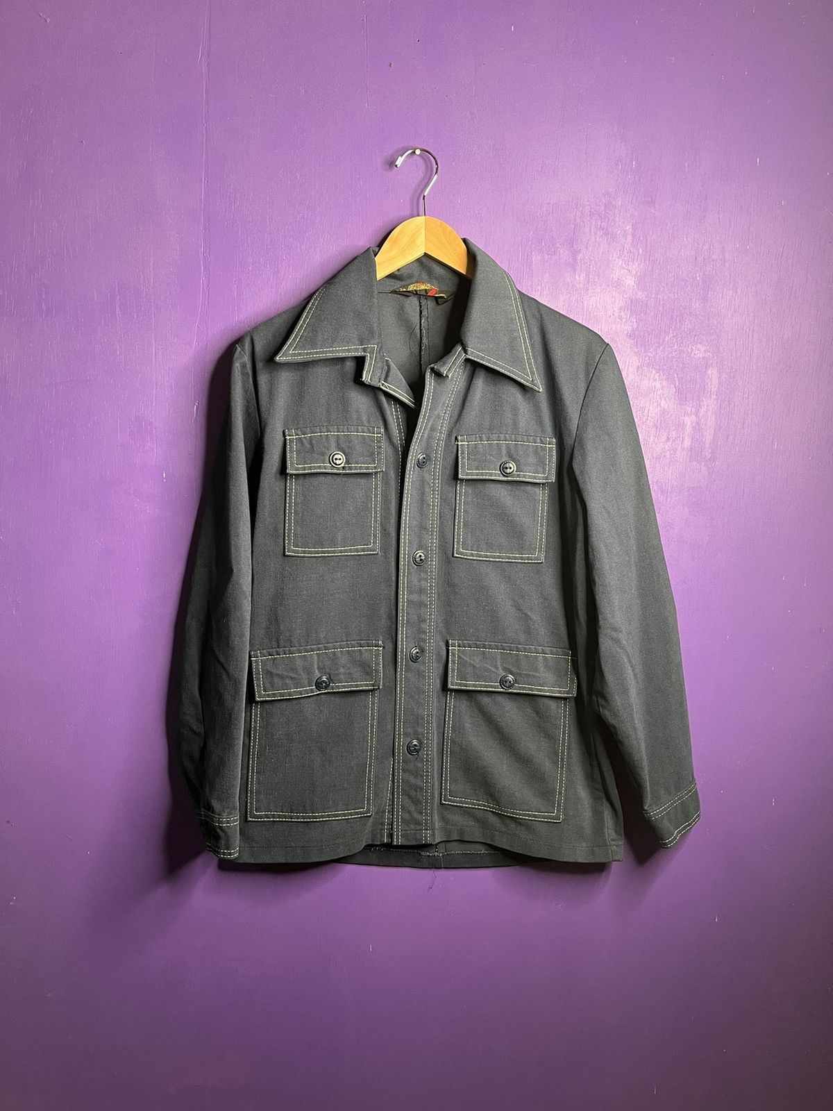 Sears × Vintage Vintage 70s Sears suede light button up shirt Size US M / EU 48-50 / 2 - 1 Thumbnail