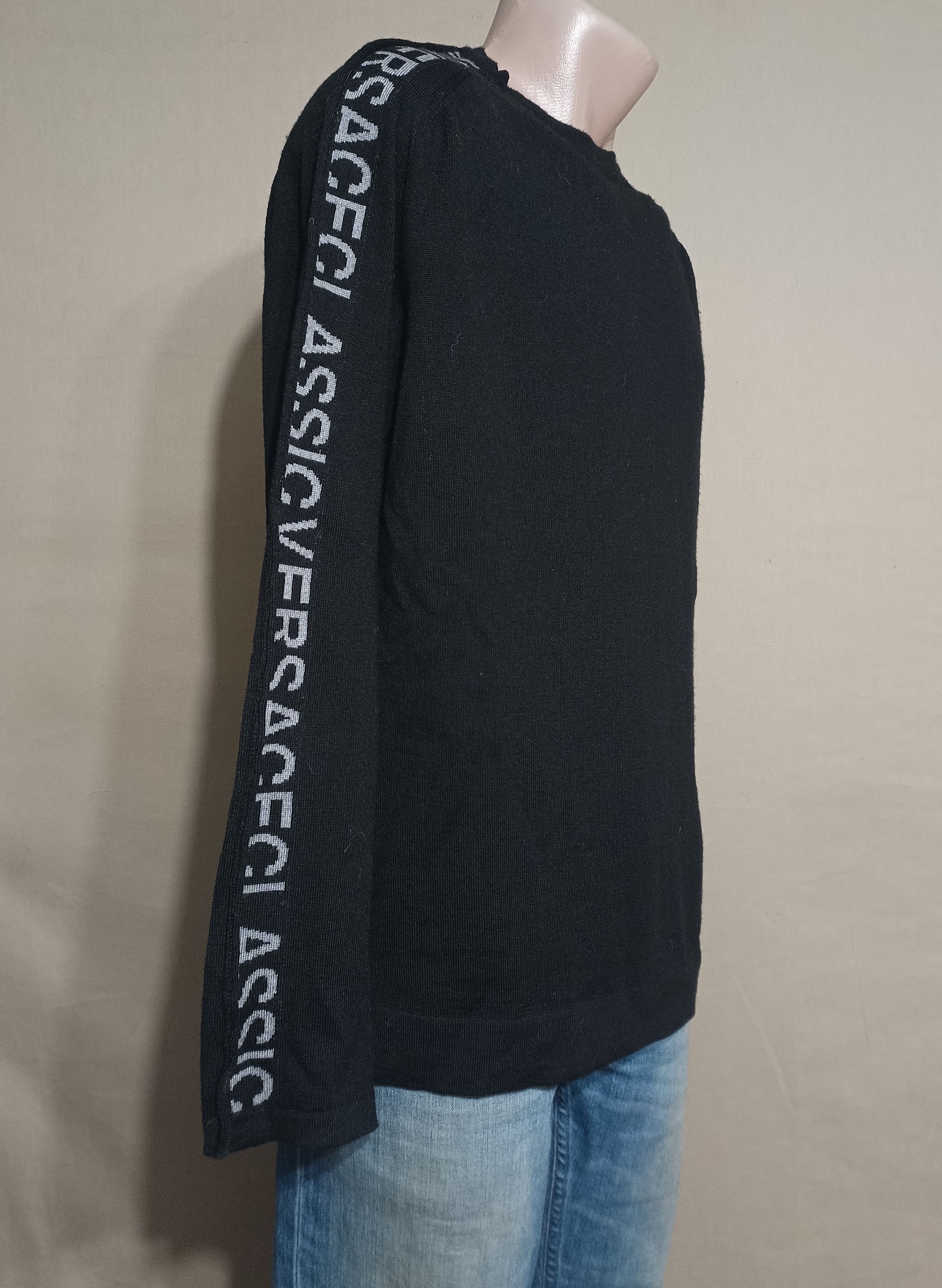 Versace Classic Black Mens Jumper Knit Light Sweater Size L