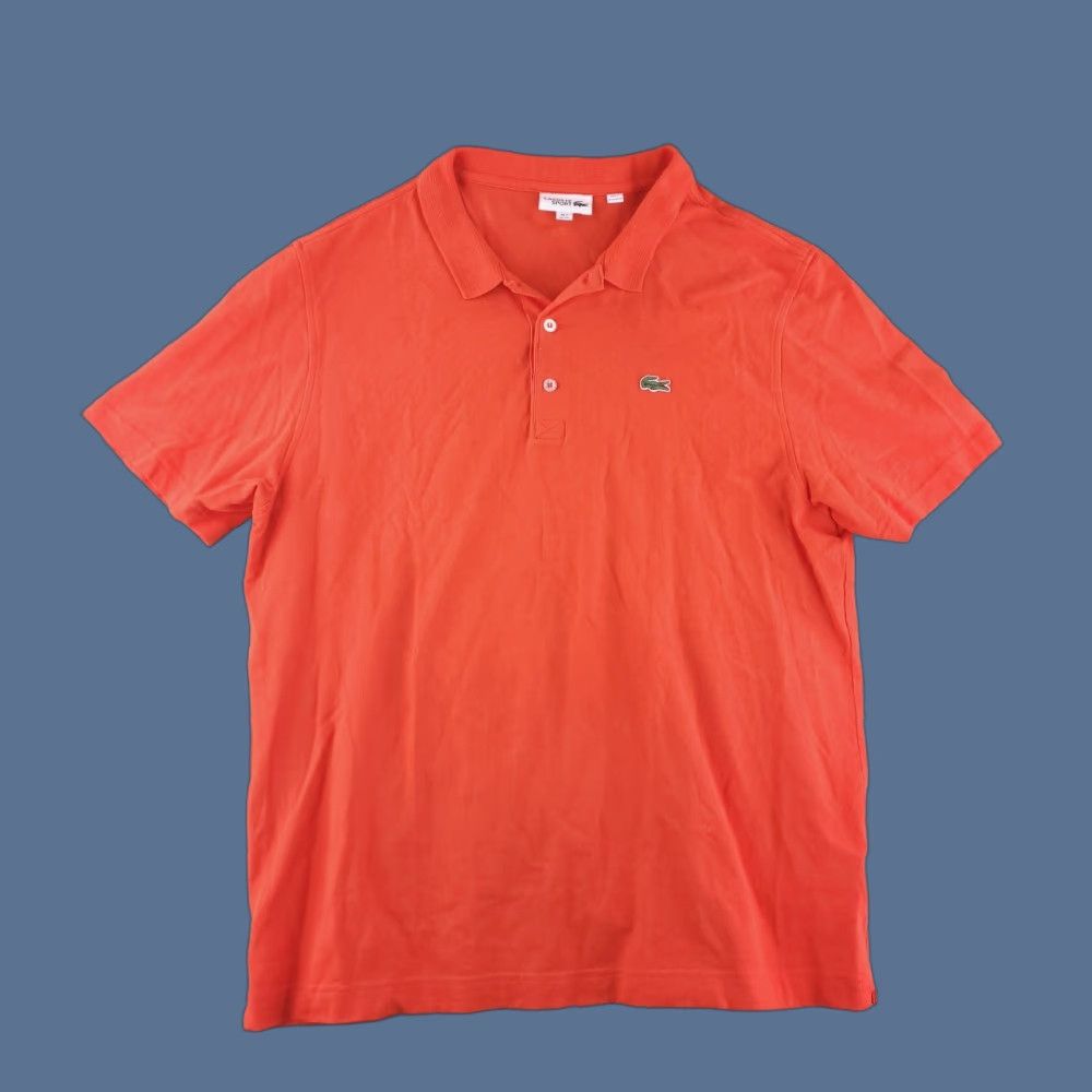 Lacoste Lacoste Polo Shirt Mens 2XL Orange Short Sleeve Cotton Slim Fit Sports Shirt Mens 2XL Orange Size US XXL / EU 58 / 5 - 1 Thumbnail