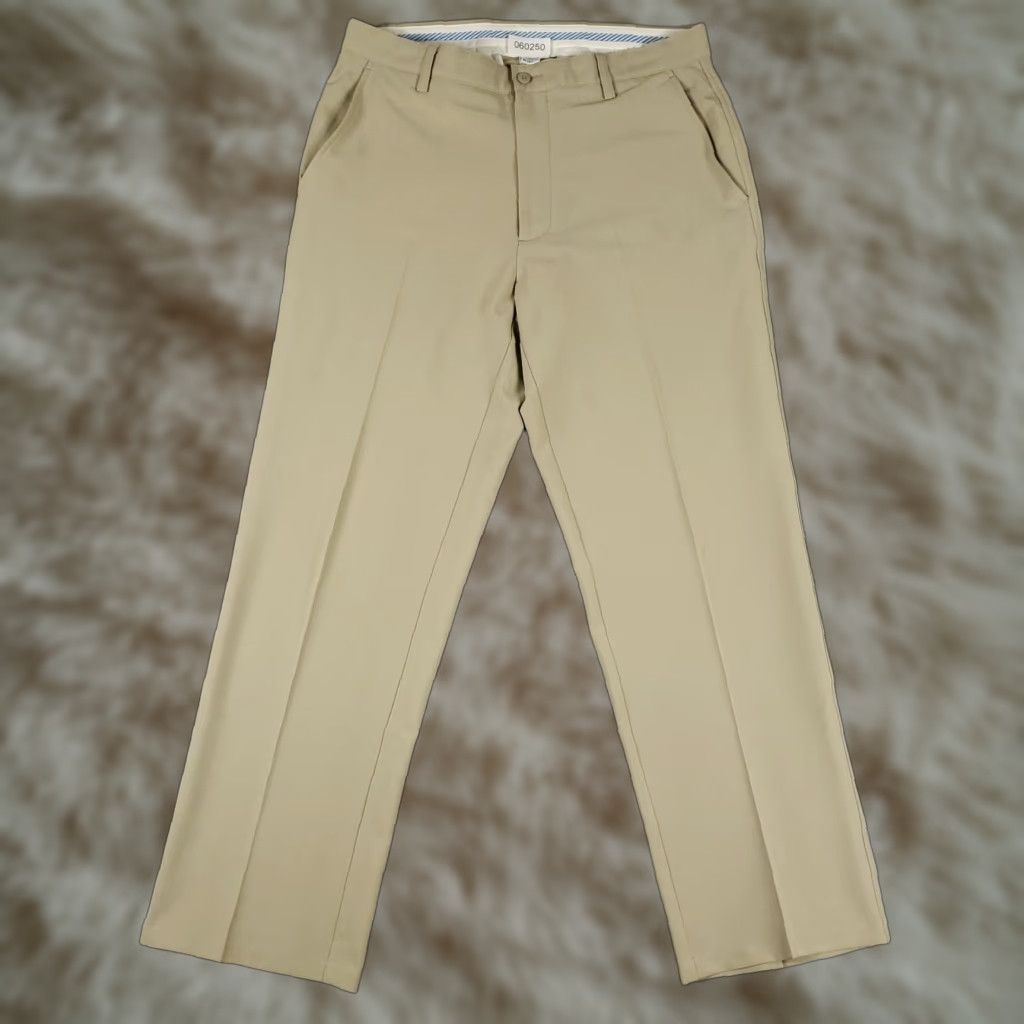 Footjoy FootJoy Pants Mens 34x30 Beige Chino Flat Front Regular Fit Straight Leg. Size US 34 / EU 50 - 1 Thumbnail