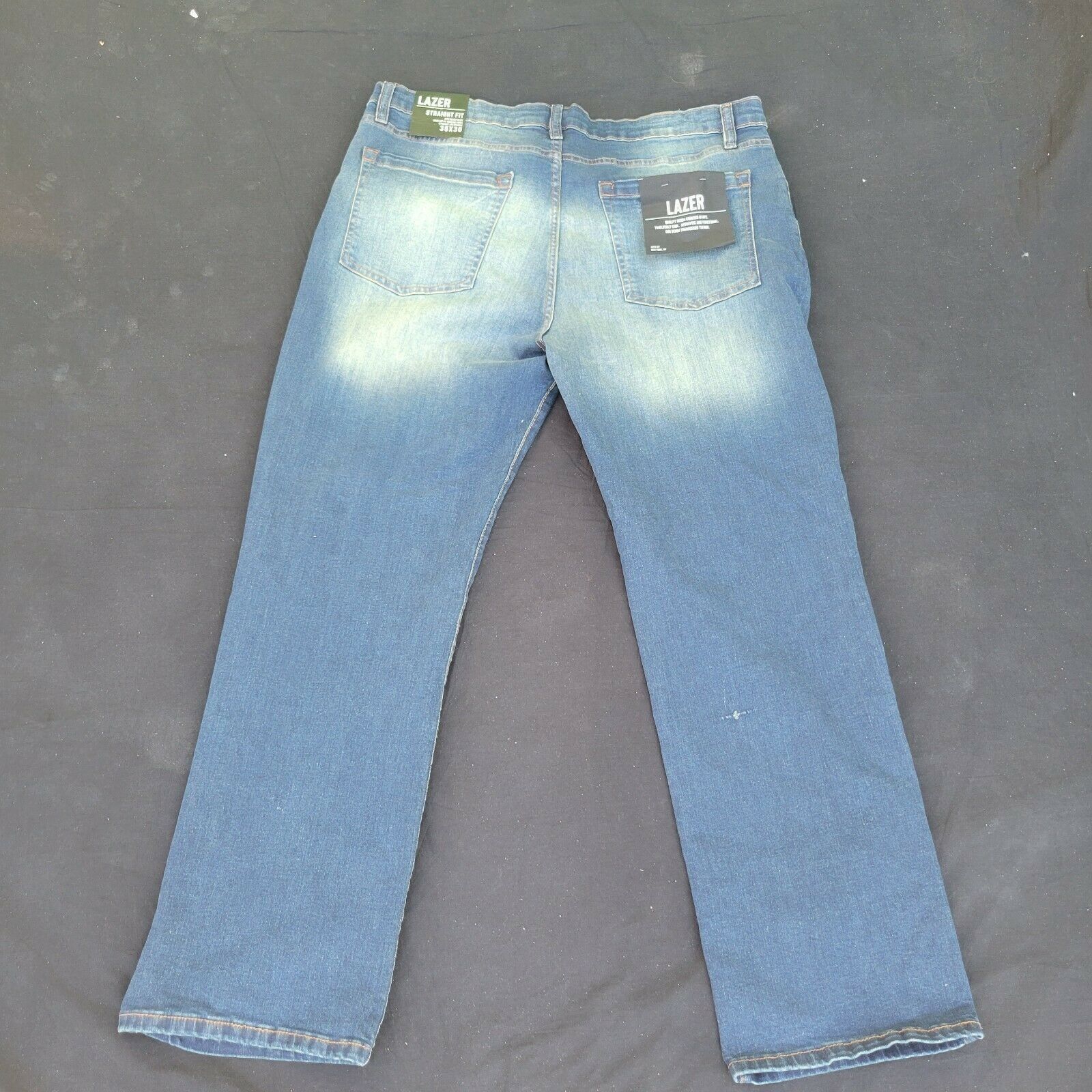 Other Men's Lazer Straight Fit Jeans. Size 38x30. Faded Blue. Size US 38 / EU 54 - 4 Thumbnail