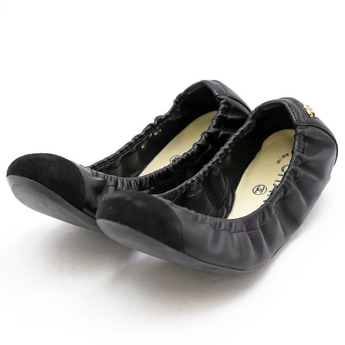 Chanel Chanel Chanel Leather Ballerina Flats Leather Shoes G28135 DUTY FREE for USA Size ONE SIZE - 1 Thumbnail