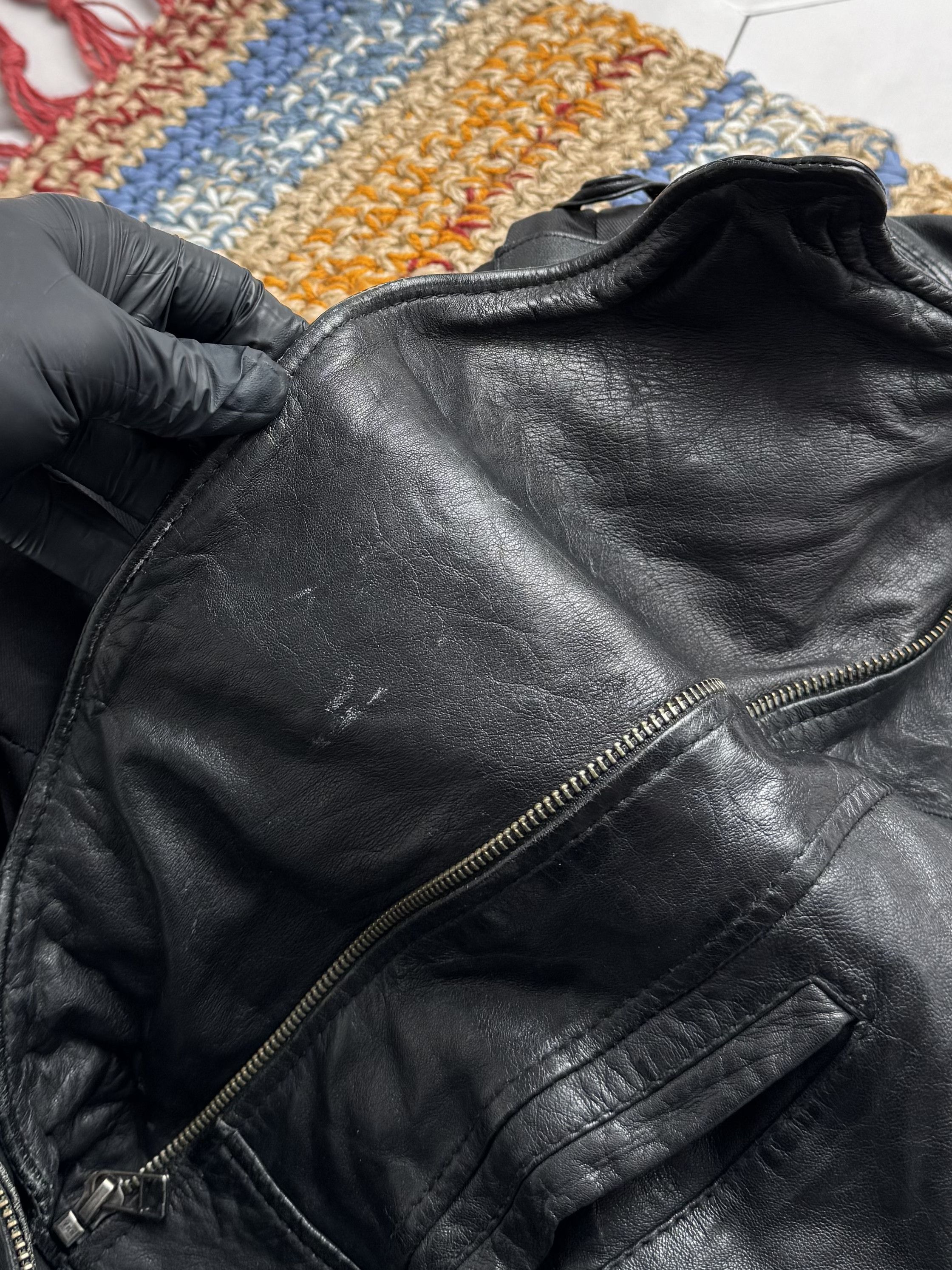 Vintage Vintage Cropped Leather Jacket Size XS / US 0-2 / IT 36-38 - 8 Thumbnail