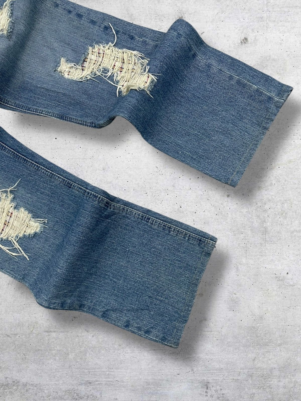 semanticdesign VINTAGE DENIM LAB JAPAN DESIGNER 90S OG RIPPED GRUNGE DENIM Size US 32 / EU 48 - 5 Thumbnail