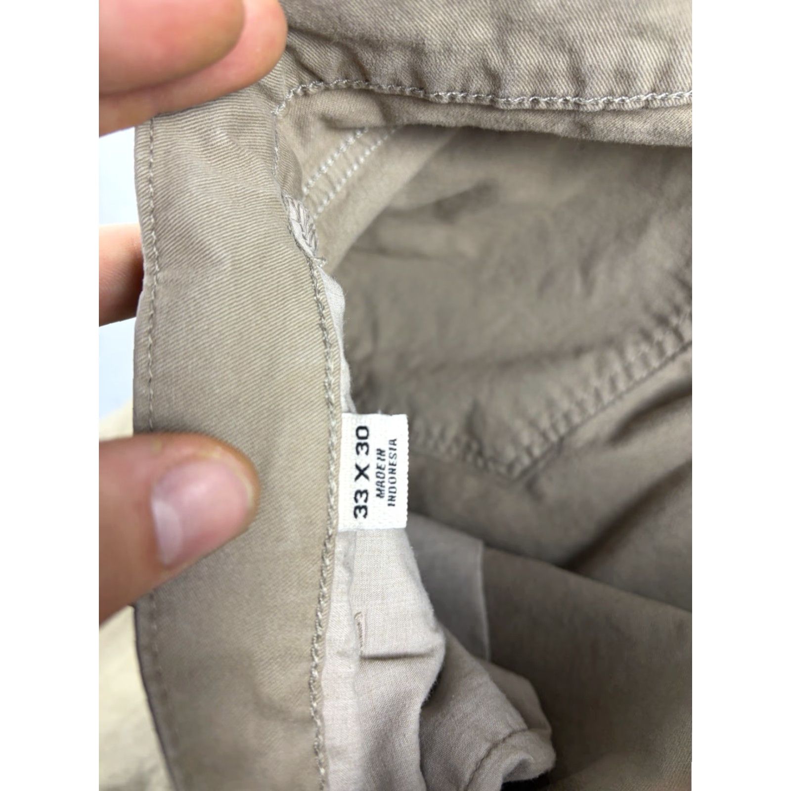 Flint And Tinder Flint and Tinder Pants Mens 33x30 Khaki Brown Tapered Fit Stretch Chino Casual Size US 33 - 5 Thumbnail