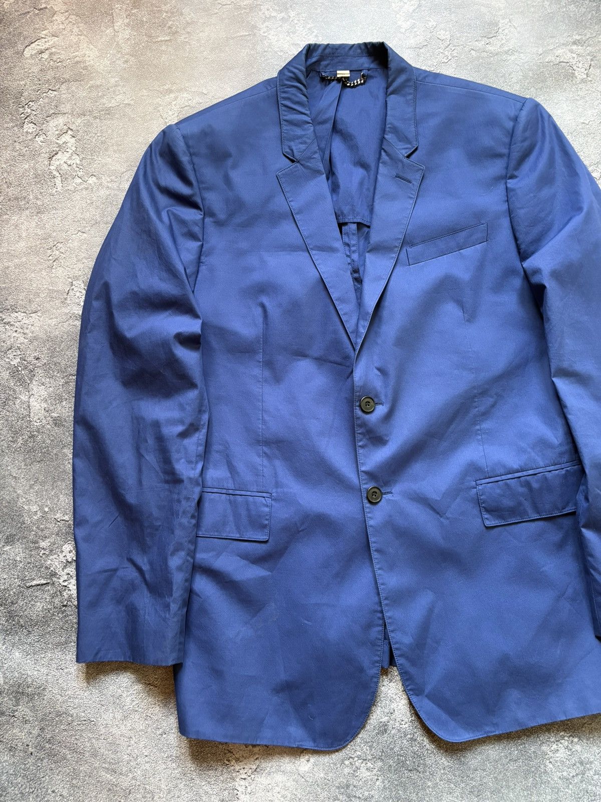 Burberry Burberry London Luxury Mens Blue Blazer Jacket Size 54 Rare Size 54R - 2 Thumbnail