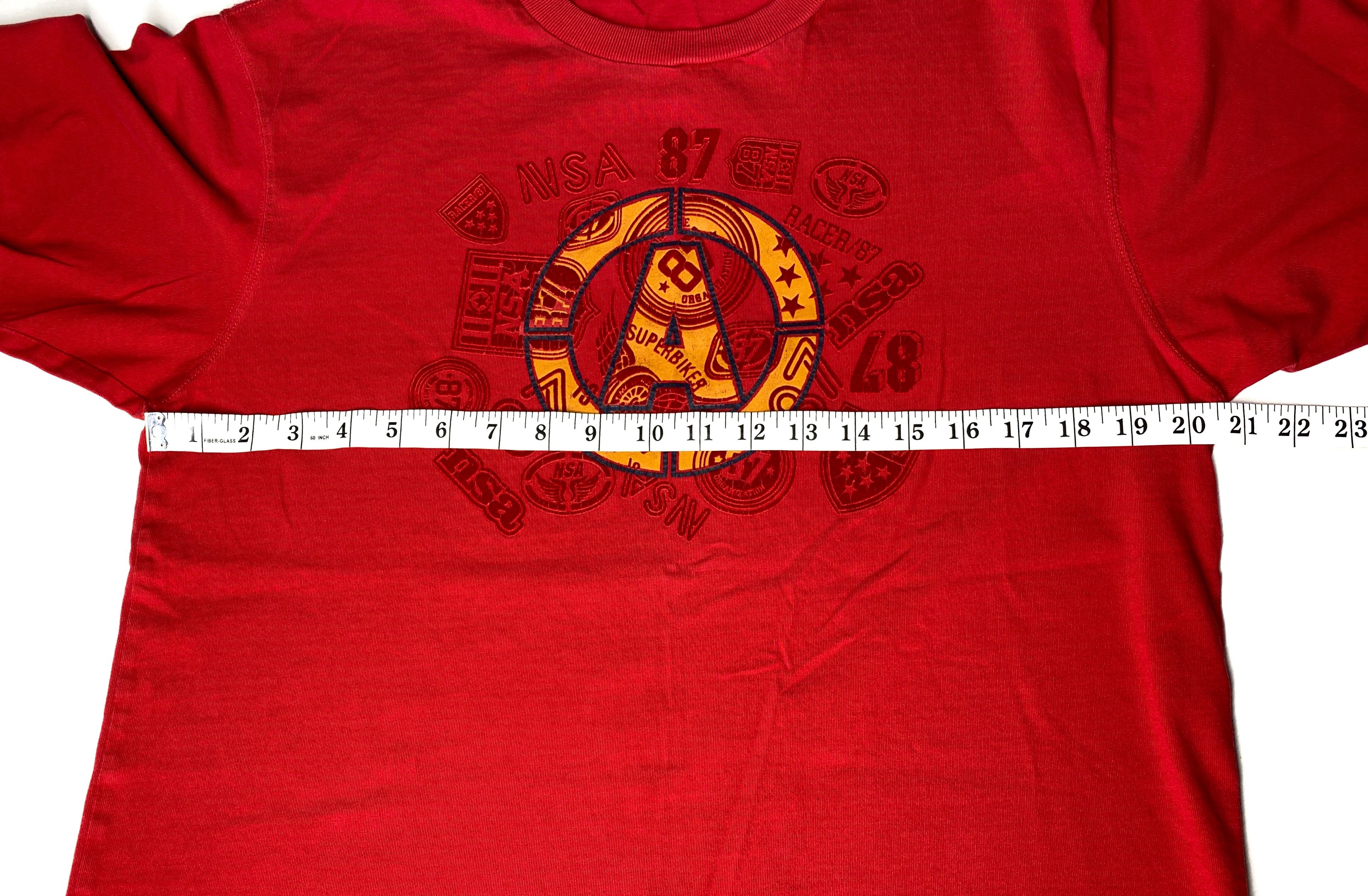Vintage Vintage NSA Racer 87 Biker T-shirt Unisex Red Graphic Tee Size US M / EU 48-50 / 2 - 5 Thumbnail