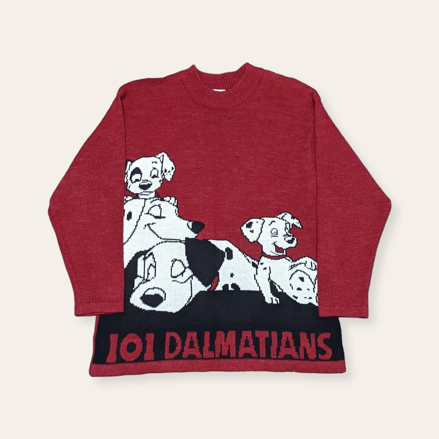 Disney × Mickey Mouse × Vintage Vintage 90s 101 Dalmatians Disney Knitted Sweater Size US M / EU 48-50 / 2 - 1 Thumbnail