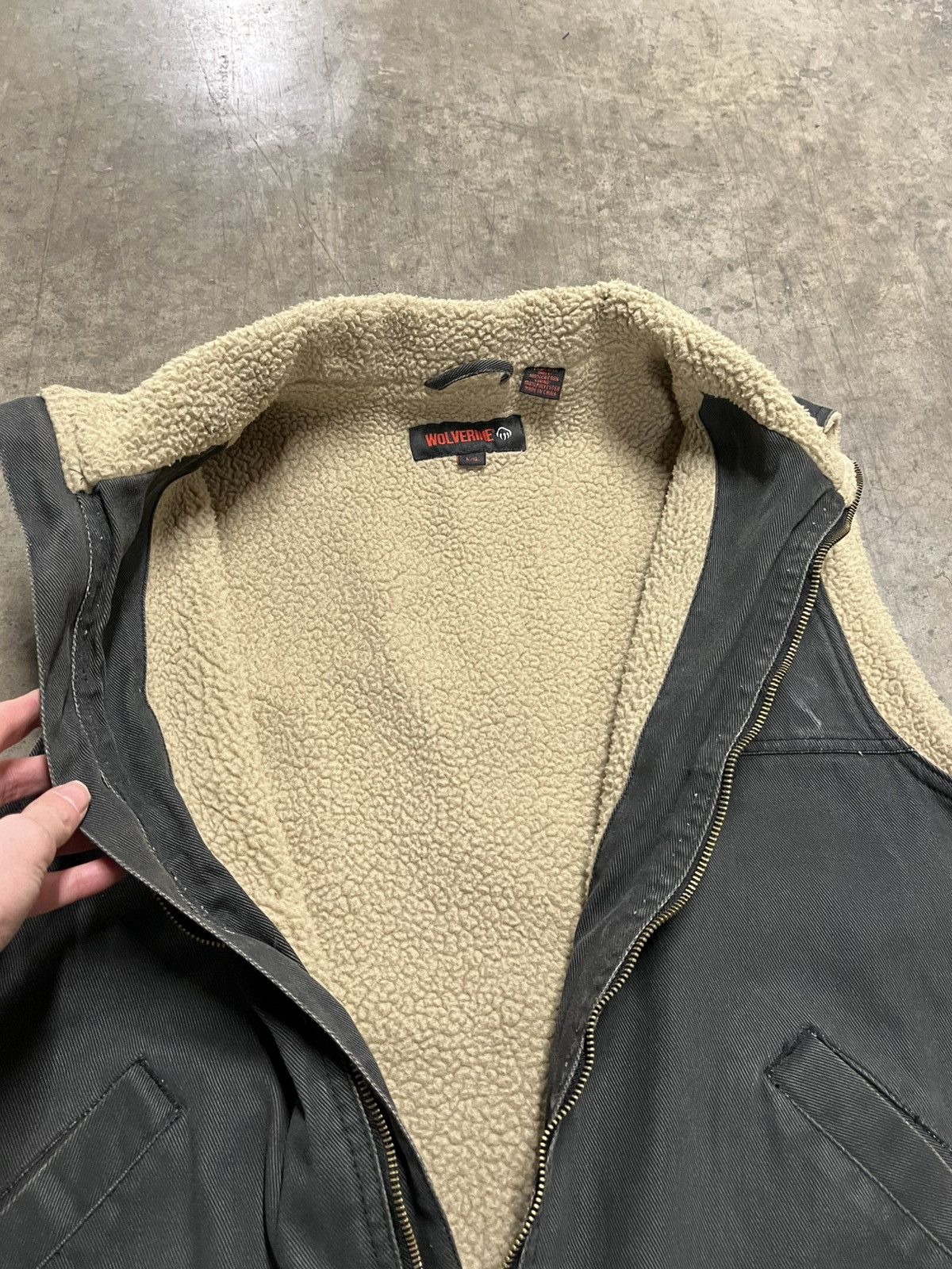 Carhartt × Vintage Carhartt style Sherpa lined workwear vest faded hype rare Size US L / EU 52-54 / 3 - 8 Thumbnail