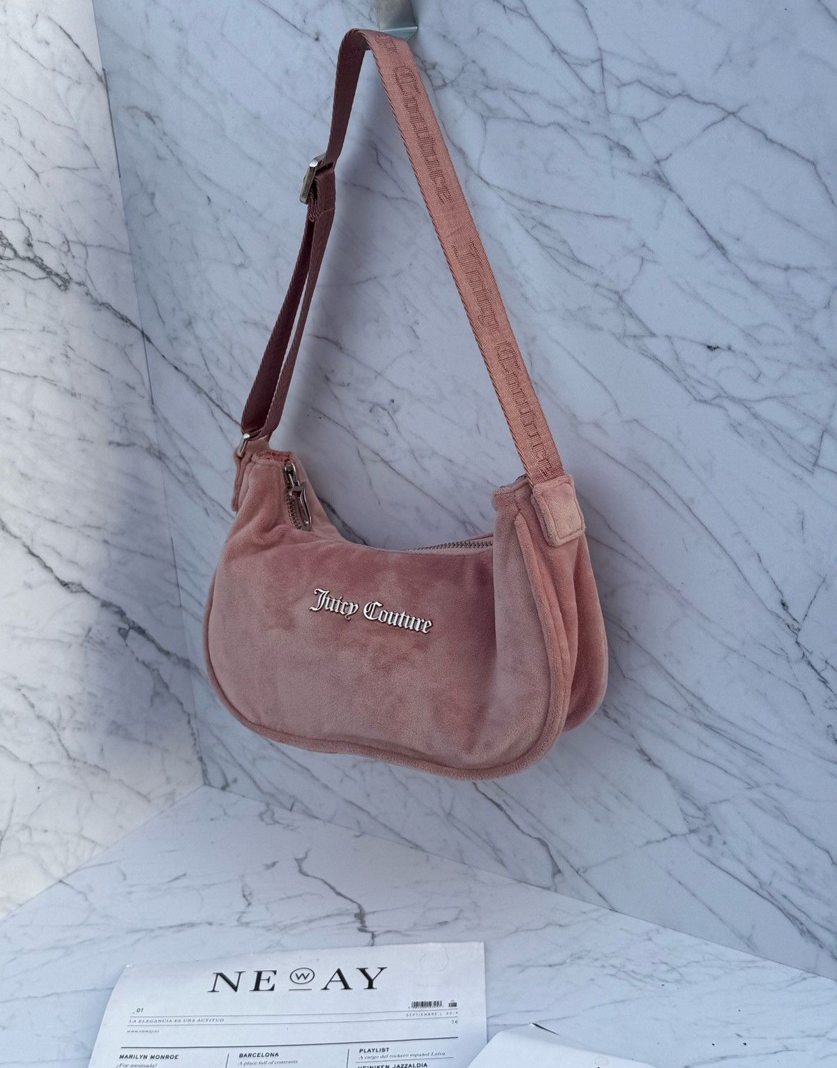 Juicy Couture Pink velur bag Juicy Couture Size ONE SIZE - 20 Thumbnail