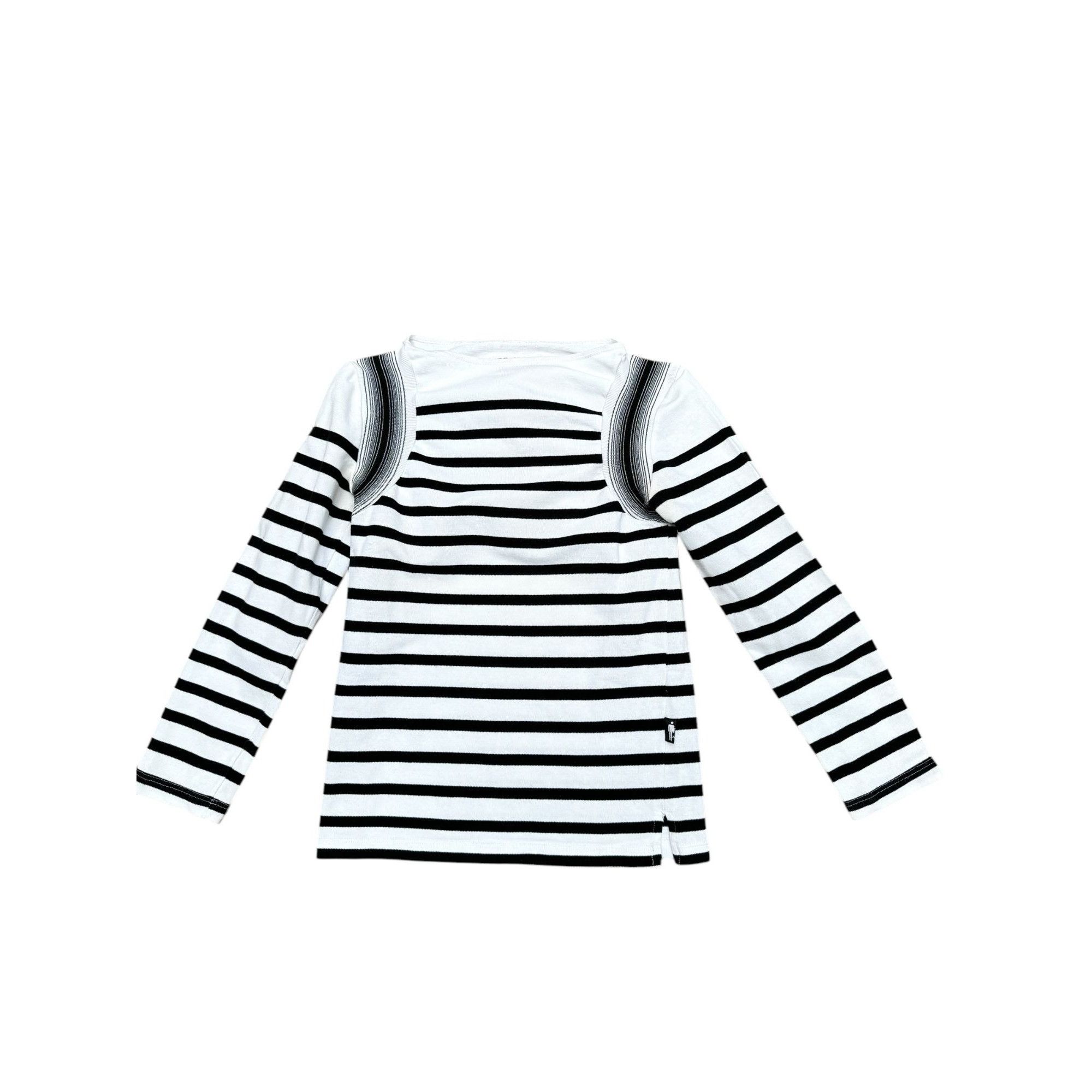 Jean Paul Gaultier Black White Striped Long Sleeves Top Size S / US 4 / IT 40 - 1 Thumbnail