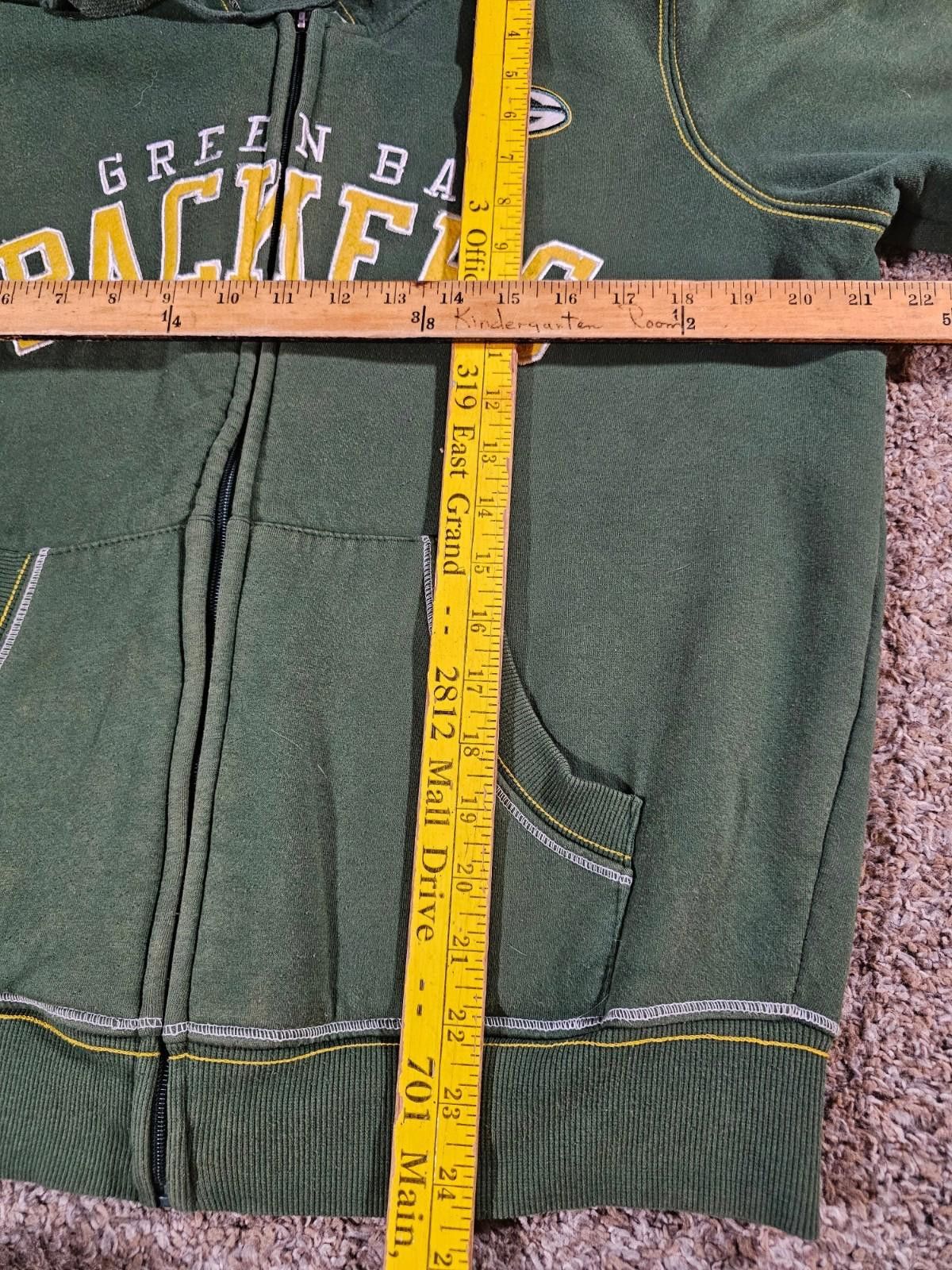 NFL Green Bay Packers women's Lg Fullzip Green Hoodie AGIll Size ONE SIZE - 6 Thumbnail