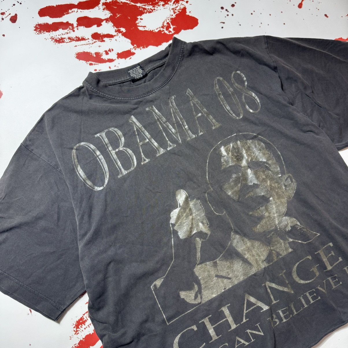 Griffin × Vintage vintage 90s rap tees obama 08 CHANGE WE CAN BELIEVE In Size US XL / EU 56 / 4 - 2 Thumbnail