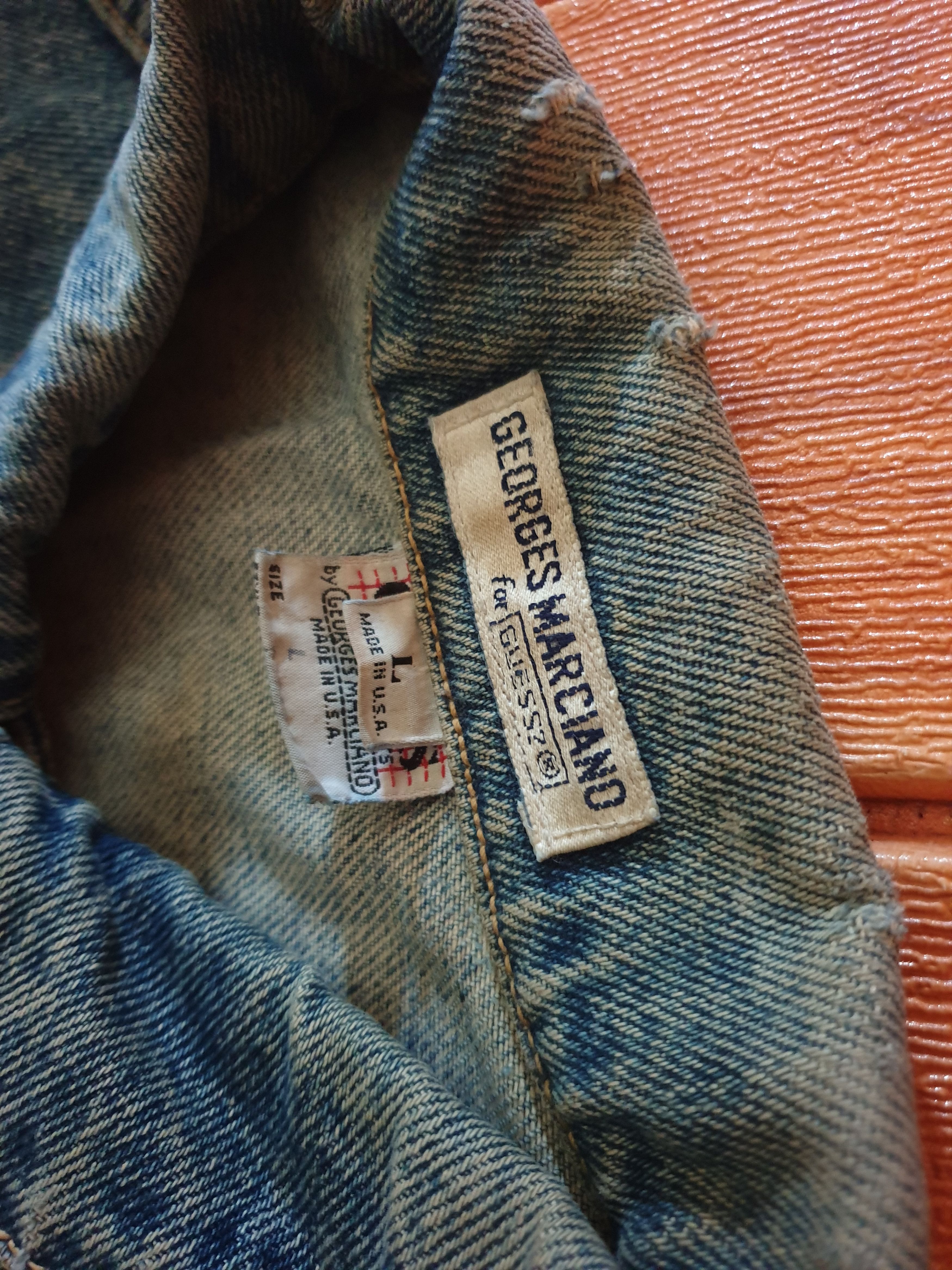 Guess 💥Vintage Guess Made in USA denim Jacket Size US L / EU 52-54 / 3 - 3 Thumbnail