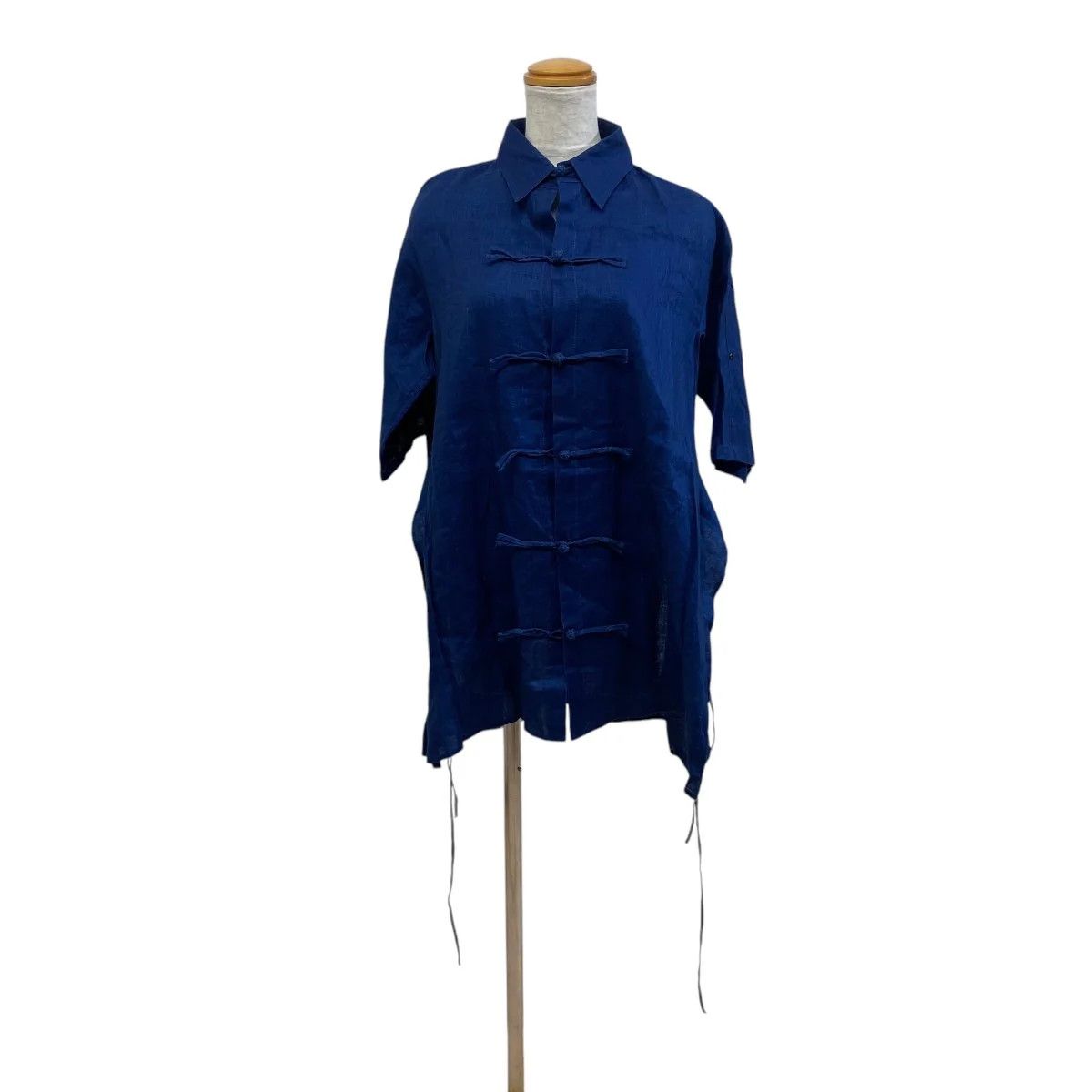 Yohji Yamamoto Yohji Yamamoto pour homme indigo linen china shirts Size US S / EU 44-46 / 1 - 1 Thumbnail