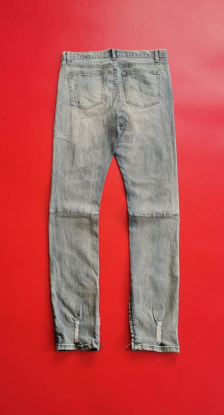 Seditionaries Dress Volume Korea Distressed Punk Zipper Mud Jeans Size US 31 - 6 Thumbnail