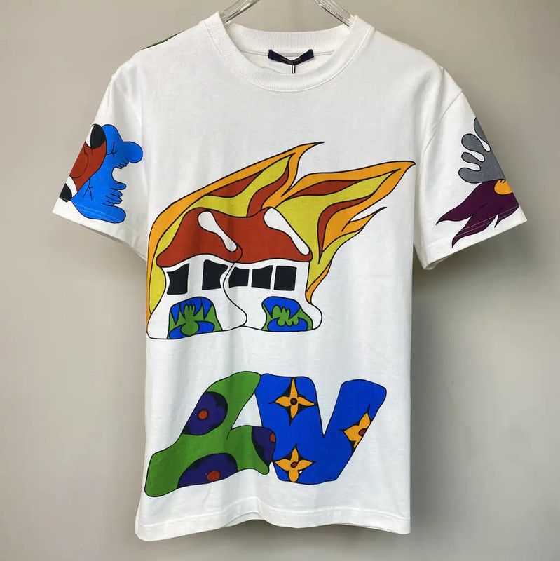 Louis Vuitton Louis Vuitton White Cotton Men's T-Shirt 0089 Size US S / EU 44-46 / 1 - 1 Thumbnail