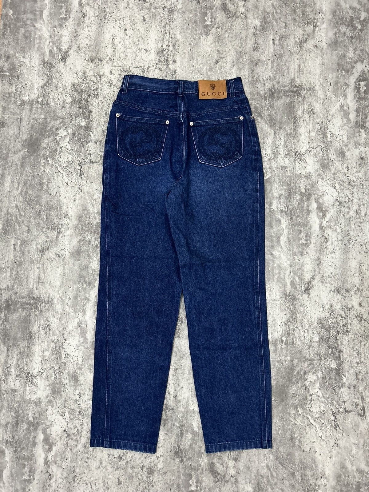 Gucci Gucci Embroidery Logo Back Pocket Jeans Size US 27 - 1 Thumbnail