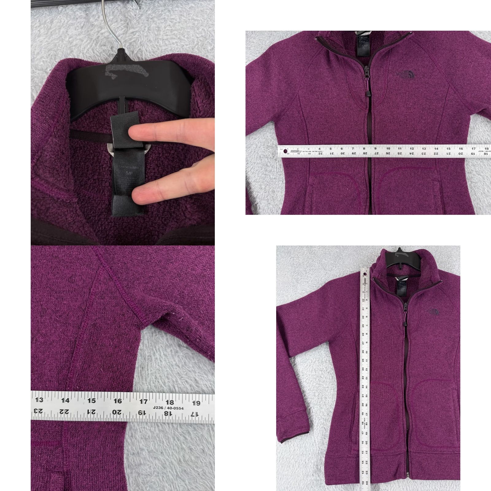 The North Face The North Face Jacket Women Small Purple Knit Shell Fleece Lined Polyester Mock Size L / US 10 / IT 46 - 8 Thumbnail