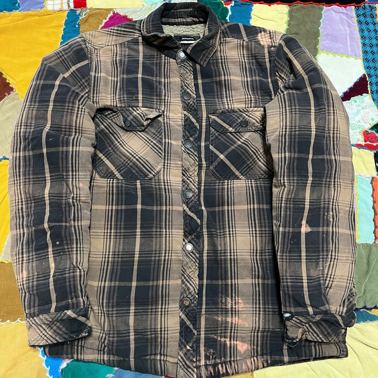 Dickies Dickies Lined Brown/Black Plaid Button Up Jacket Small Size US S / EU 44-46 / 1 - 1 Thumbnail