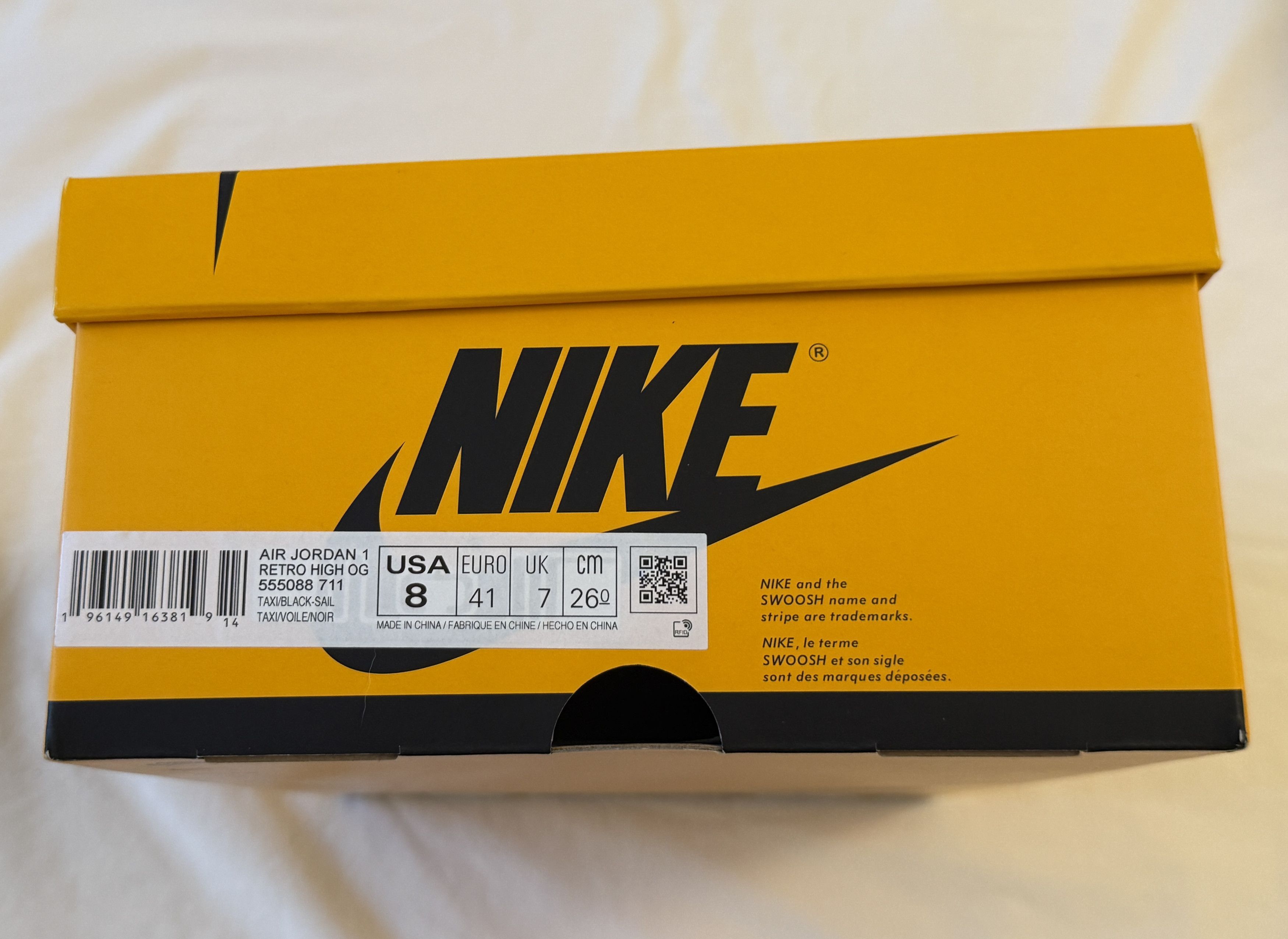 Jordan Brand Jordan 1 High OG Taxi - Men's Size 8 Size US 8 / EU 41 - 10 Thumbnail