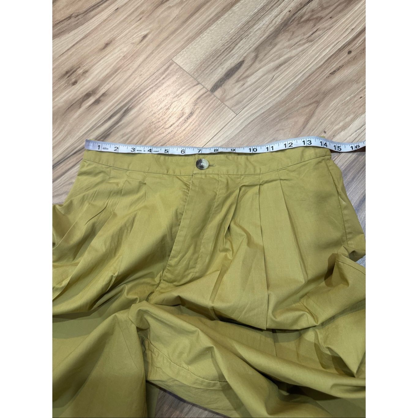 DOEN Doen Women's Yellow/Green Valentin Pleated Cotton-poplin Wid Size 30" / US 8 / IT 44 - 7 Thumbnail